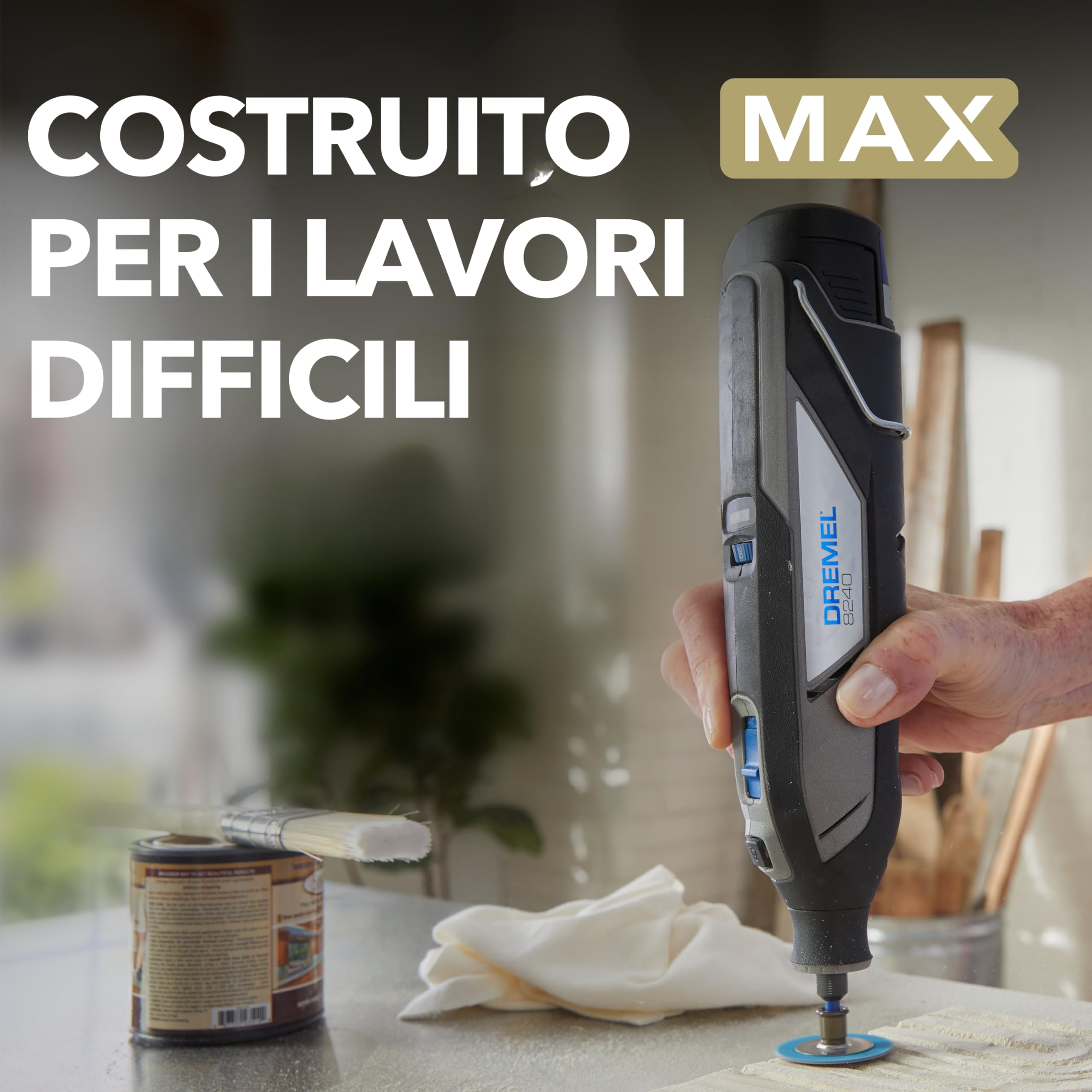 Dremel MAX - Disco abrasivo ad alte prestazioni (SC411DM), 3 dischi abrasivi in ossido di alluminio con diametro di 3,2 mm per modellare/levigare legno, plastica, metallo