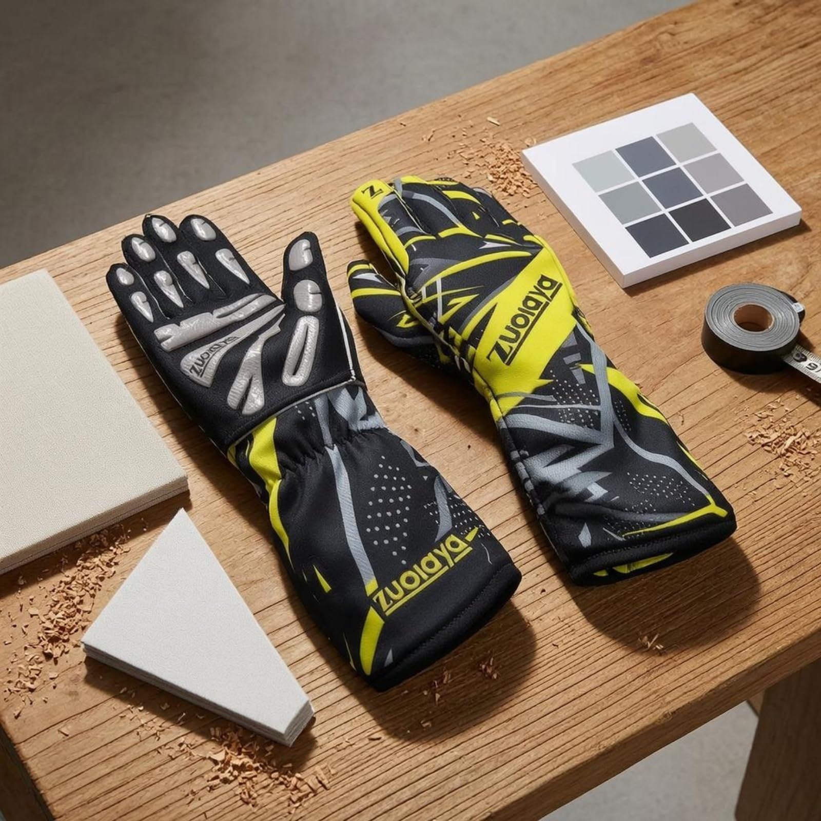 predolo Gants Karting Grip Silicone Gant Karting Imprimé Géométrique Gant Course