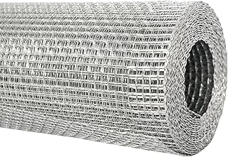 Galvanized Hardware Cloth 1/8 Inch Wire Mesh Roll – Ideal for Garden Fencing, Chicken Coops, DIY Projects, and Beekeeping (16in x 10ft)