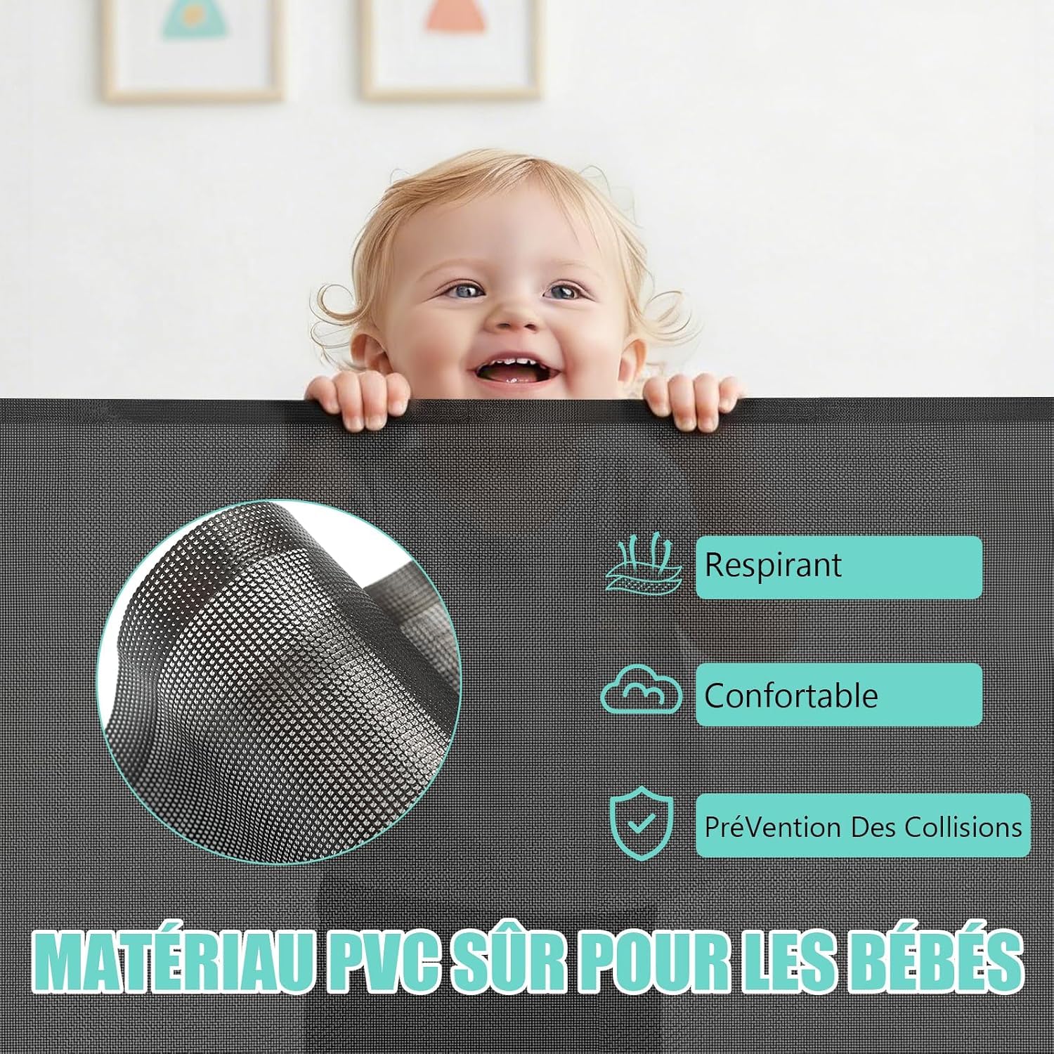 Barrière Sécurité Enfant Rétractable, Barrière Escalier et Porte | Ouverture d'une Seule Main, Installation Facile, Largeur 0-180 cm pour une Protection Flexible