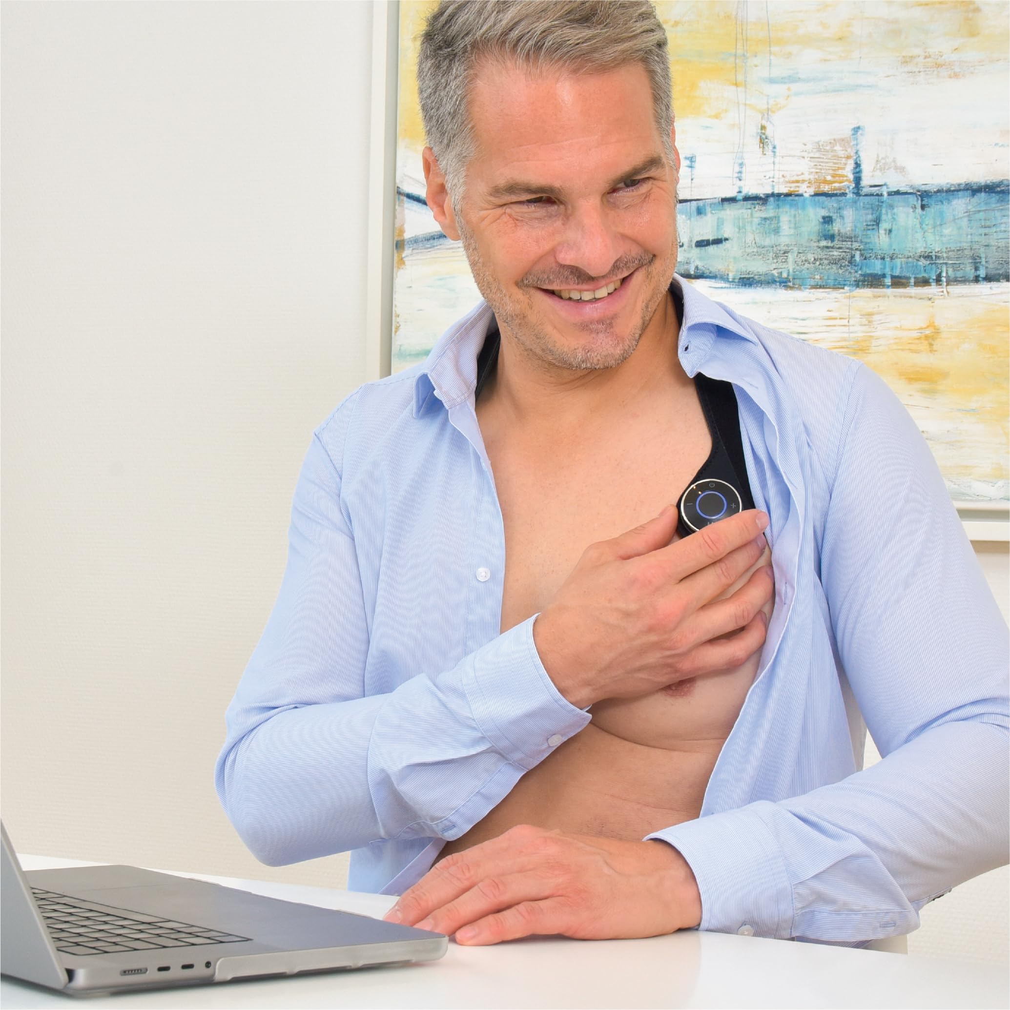 Bodify® EMS Nackentrainer Pro - Gezielte Stimulation der Nacken Muskulatur! - Muskelaufbau und verbesserte Haltung - EMS Training - Nackenmuskeltrainer - für Männer und Frauen DAS ORIGINAL