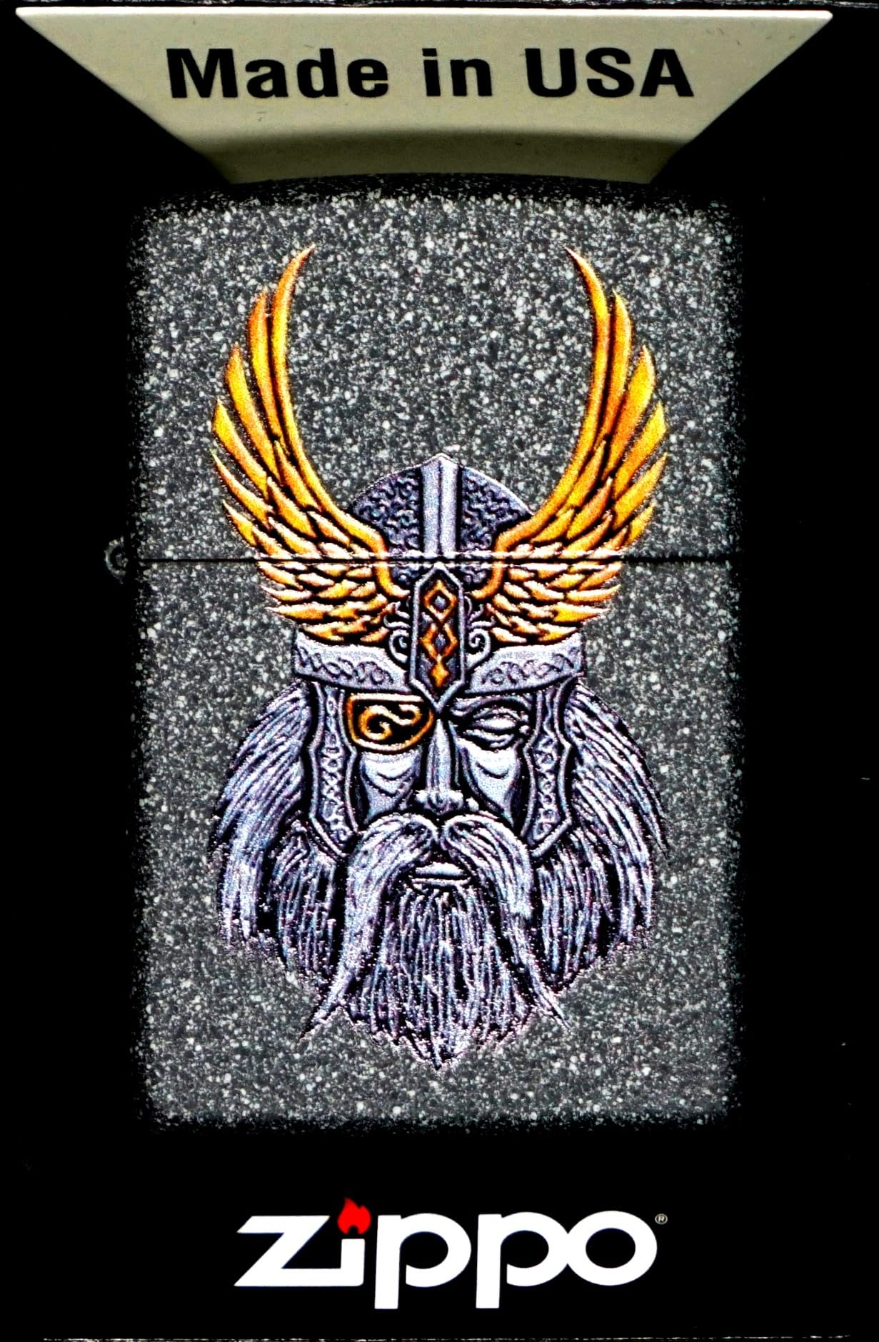 Zippo Lighter, Viking Brass, 5.5 x 3.5 x 1 cm