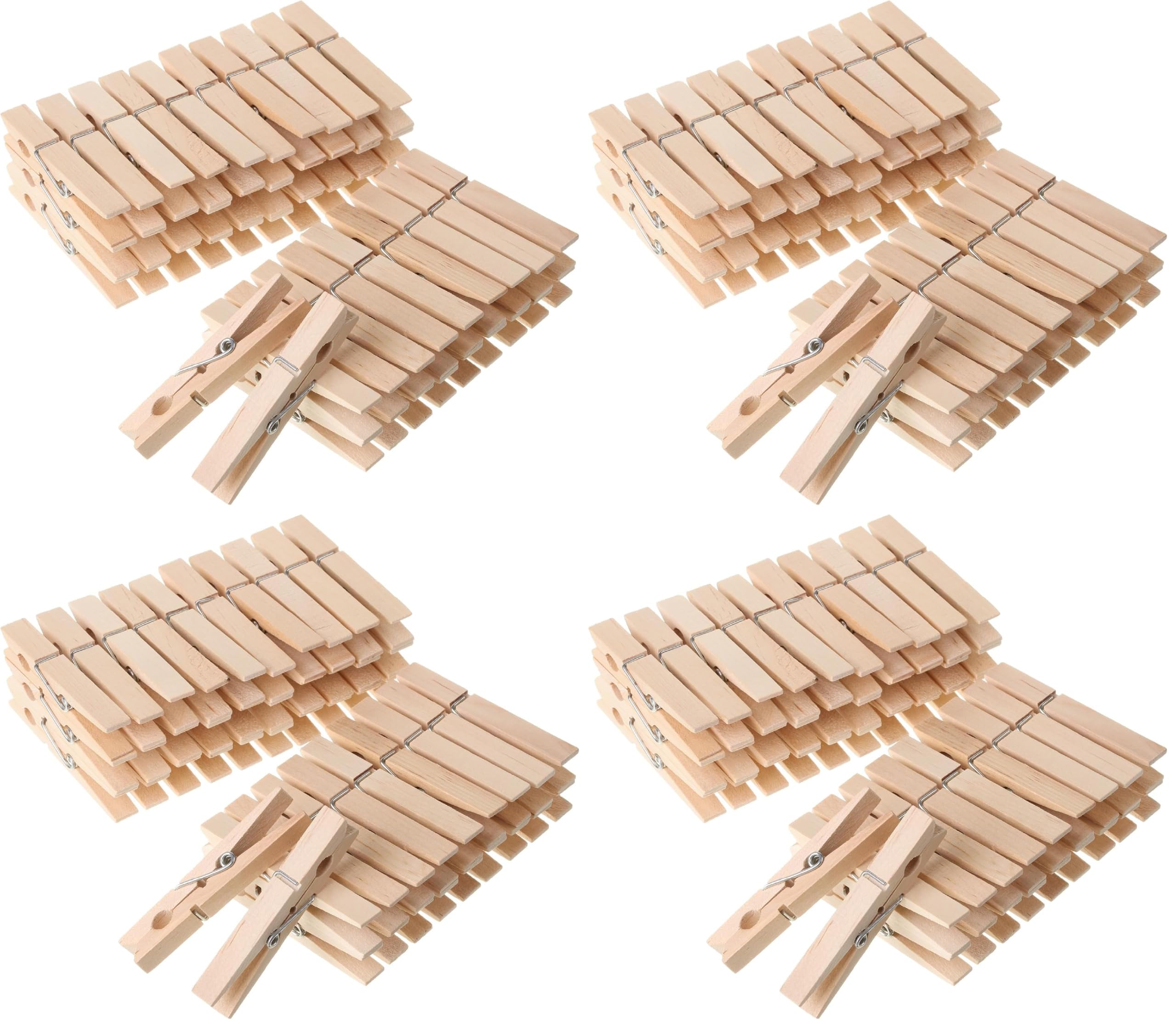 Mr. Pen- Large Wooden Clothes Pins, 2.9 Inch, 200 Pack | Natural Wood Clips for Crafts, Classroom Projects, Hanging Photos, Chip Bags, Decoration, Rust Resistant Spring