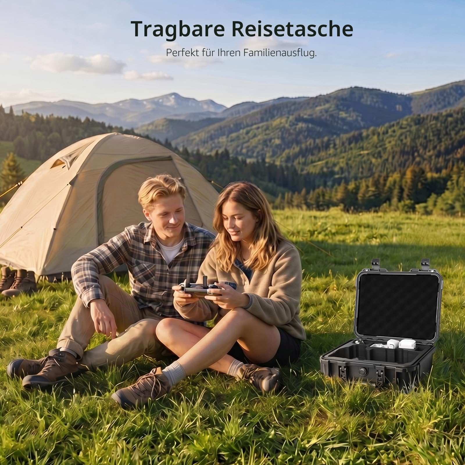 FPVtosky Wasserdichter Koffer für DJI Lito X1 Fly More Combo, Kompatibel mit RC 2 Fernsteuerung, Akkus, Ladehub und Zubehör [NUR Koffer]