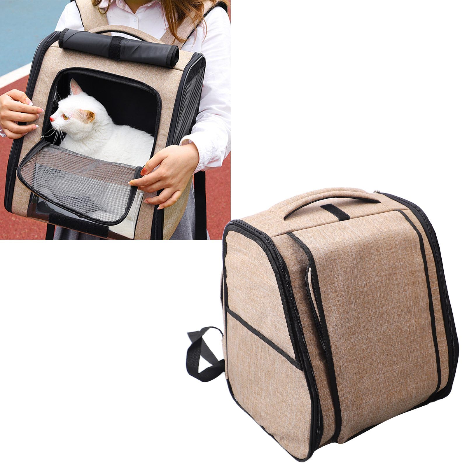 Bediffer Zaino Portatile per Animali Domestici, Design Ergonomico (Medio)
