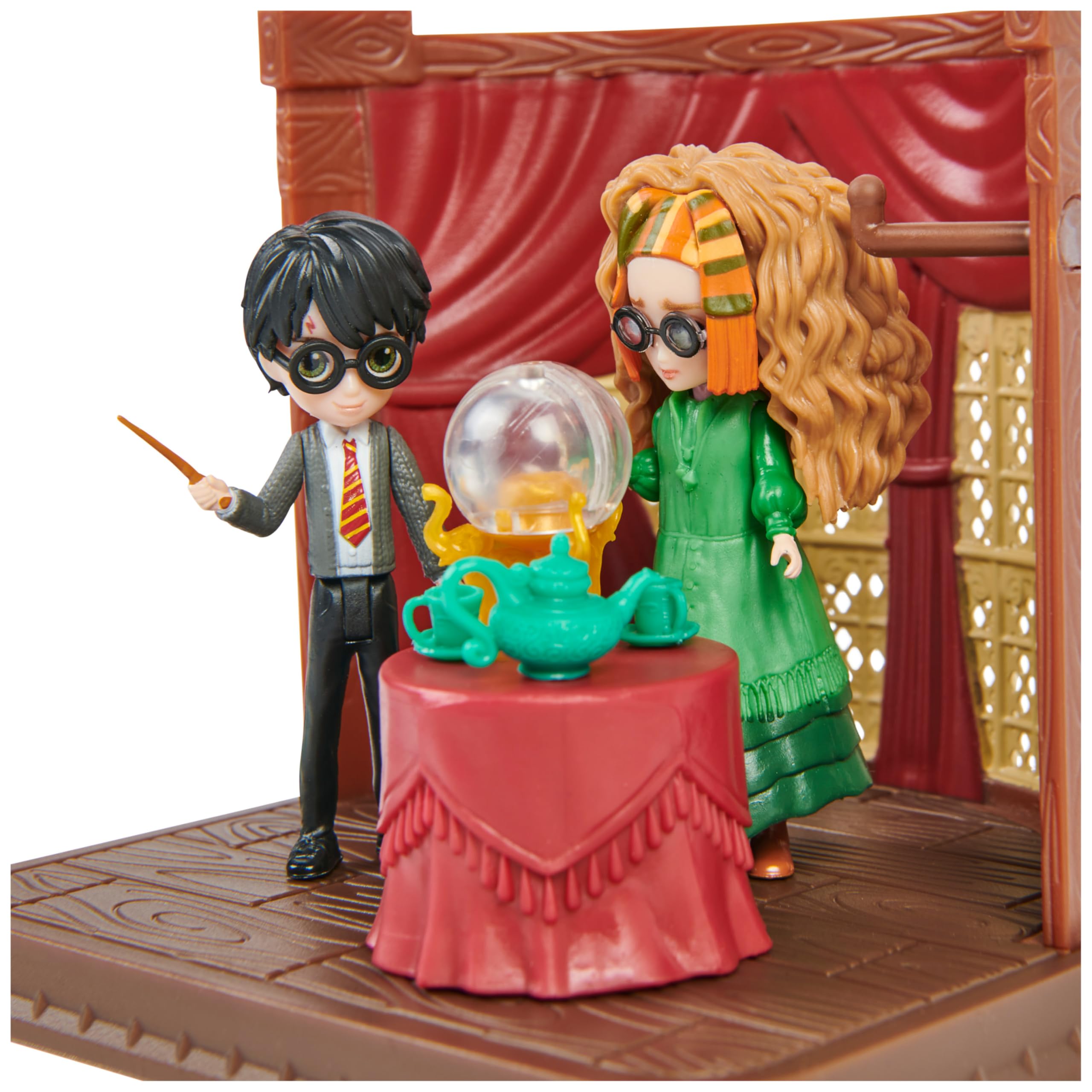 HARRY POTTER - PLAYSET COURS DE DIVINATION MAGICAL MINIS WIZARDING WORLD - Coffret Univers Magique Cours De Divination Avec 2 Figurines Exclusives Et 6 Accessoires - Jouet Enfant 6 ans et +