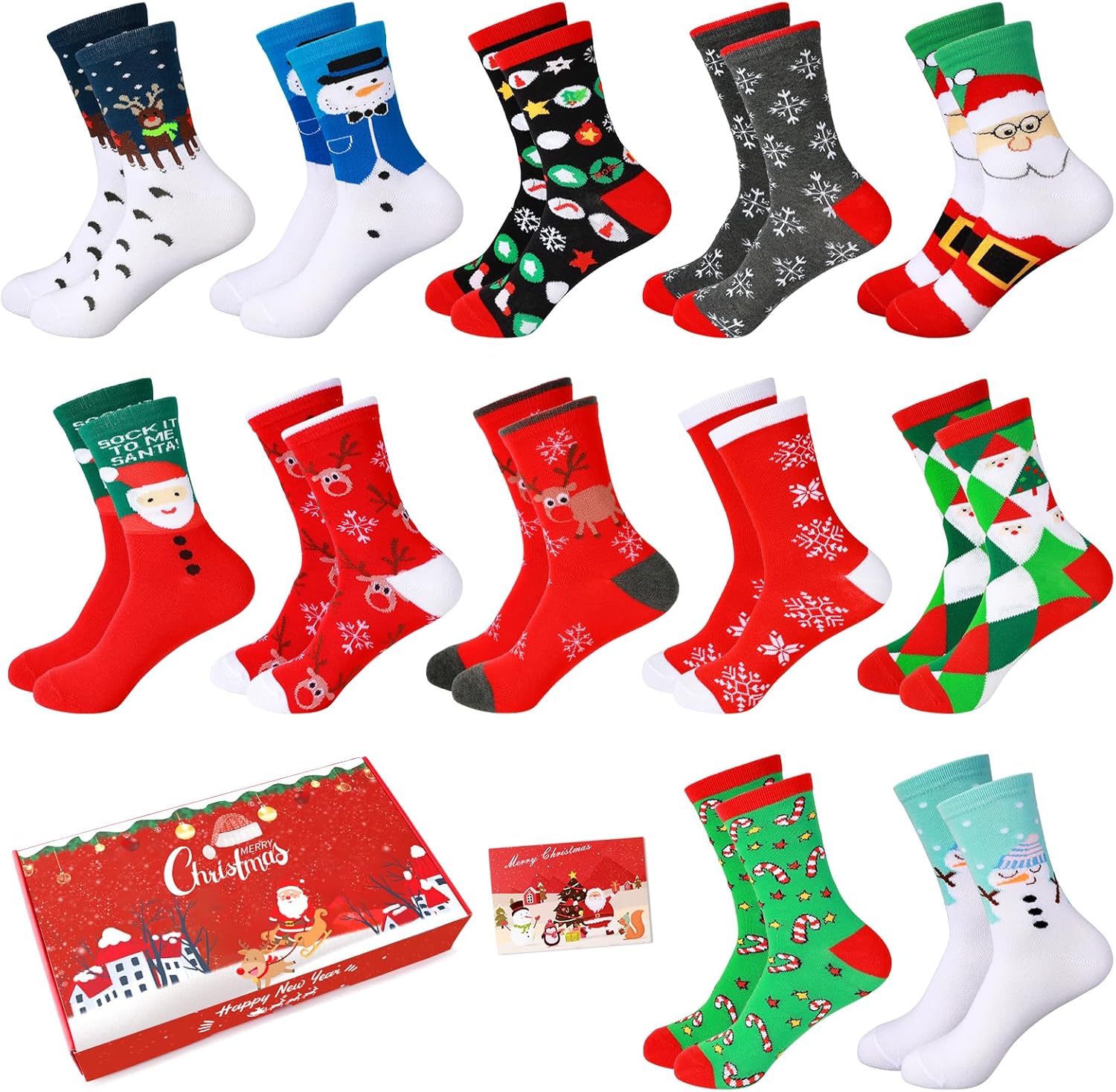 NORDIC Socks 5 Paar, Merinowol Normale Sokken voor Mannen & Vrouwen, Wintersokken, Warme Sokken (M, Bergen Wol