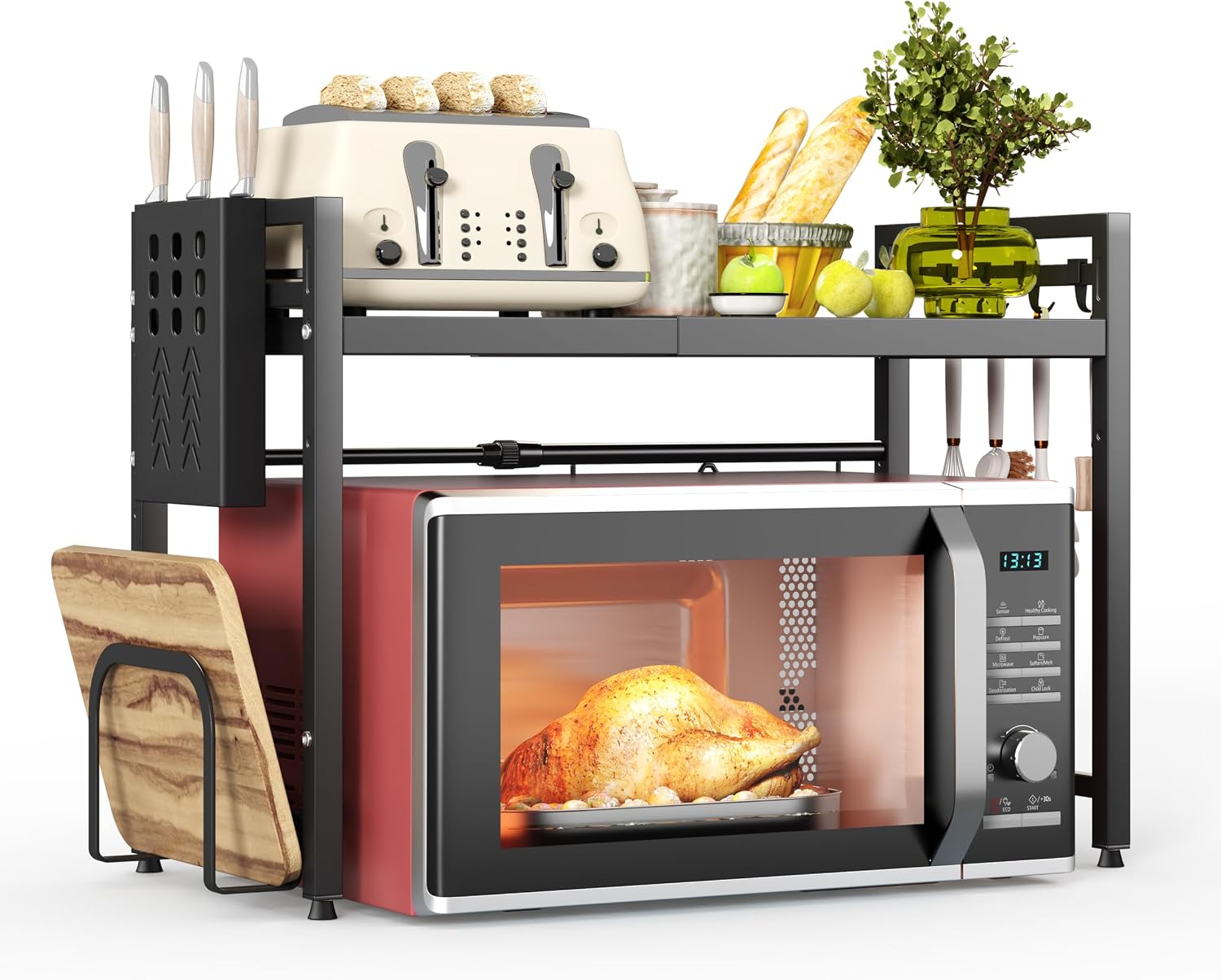 NETEL 2 Tier Expandable Microwave Stand countertop,Microwave Oven Rack