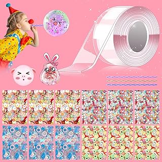 FESTIVALCOS Nano Tape Bubble Kit, Nano Tape Bubbles(9.84Ft × 2inch),Nano Bubble Tape, Nano Bubble Elastic Tape DIY Craft Kit, Party Favors and Fidget Toys for Girls, Boys, Kids, Adults