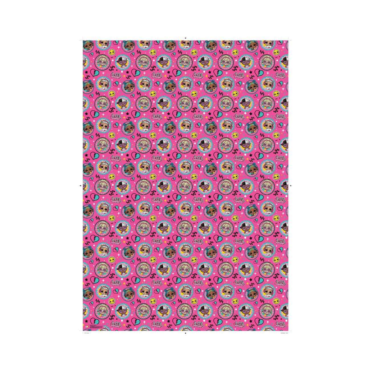 Danilo Promotions Limited LOL Surprise 4 Metres Wrapping Paper, Gift Wrap Roll 4metres x 70cm Opened. LOL Surprise Officially Licensed Product, Responsibly Sourced, FSC Multi-Colour