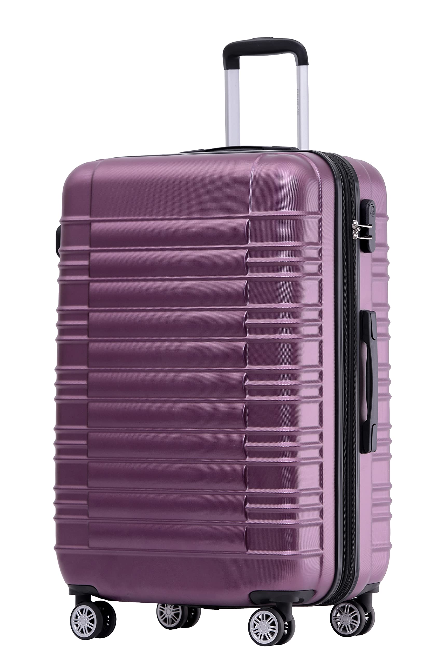 BEIBYE Reisekoffer 2088 Hartschalekoffer Gepäck Koffer Trolley Bordcase Handgepäck M in 14 Farben (Lila)