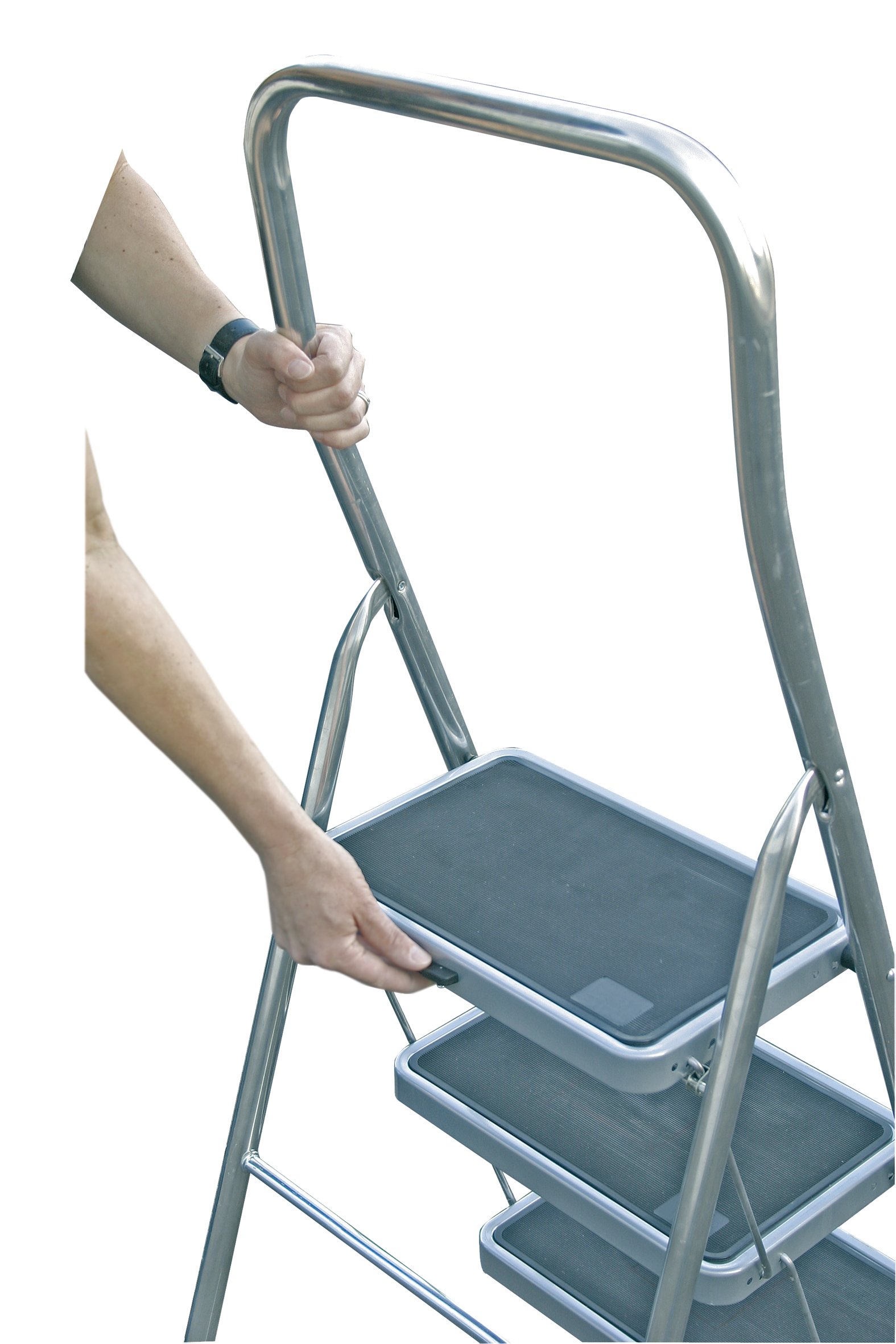 Fellépő, 2 lépcsőfokos, alumínium, KRAUSE Toppy XL (UL11) - OfficeMark