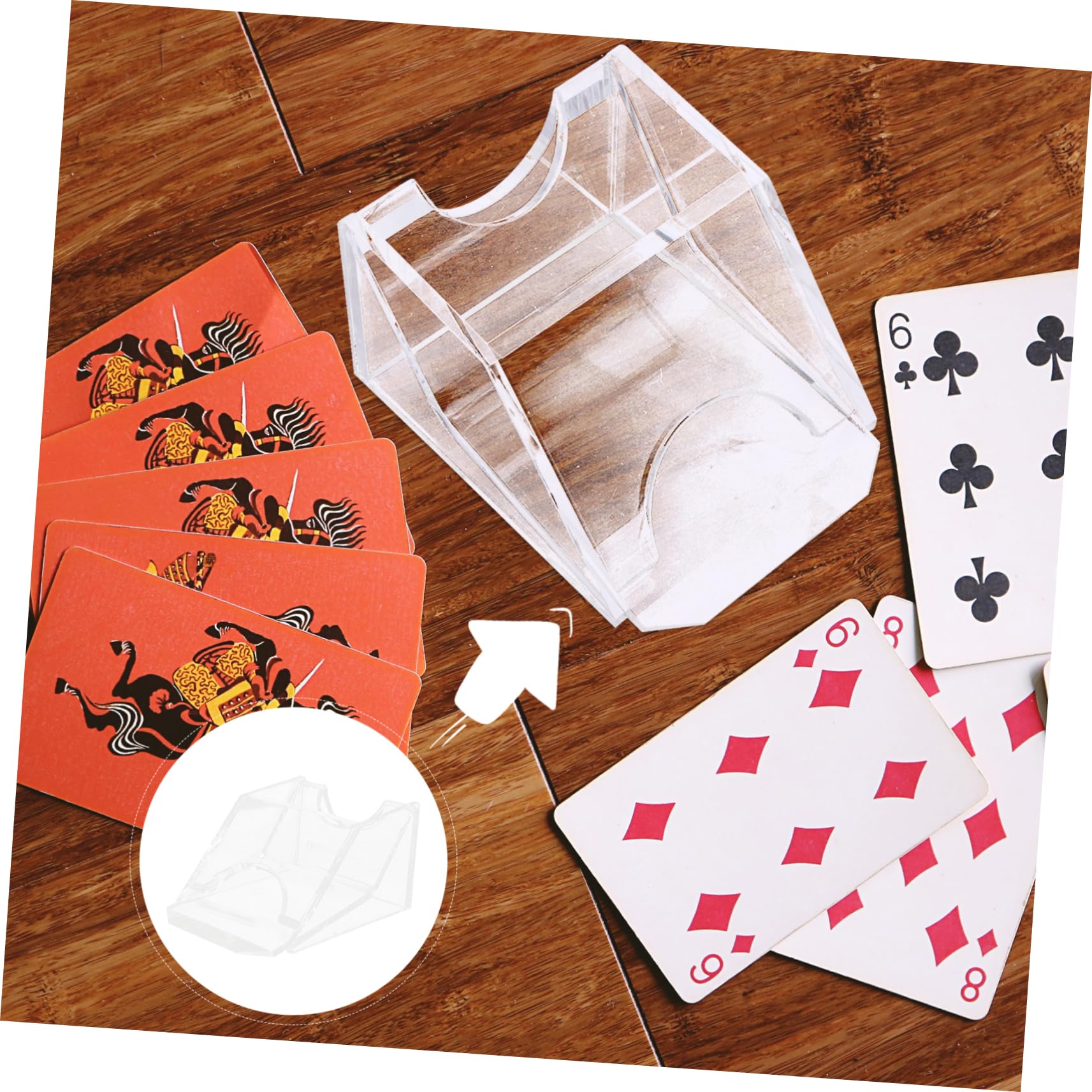 KOMBIUDA Herramienta De Barajador De Cartas Crupier De Póker Acrílico para Juegos De Familia