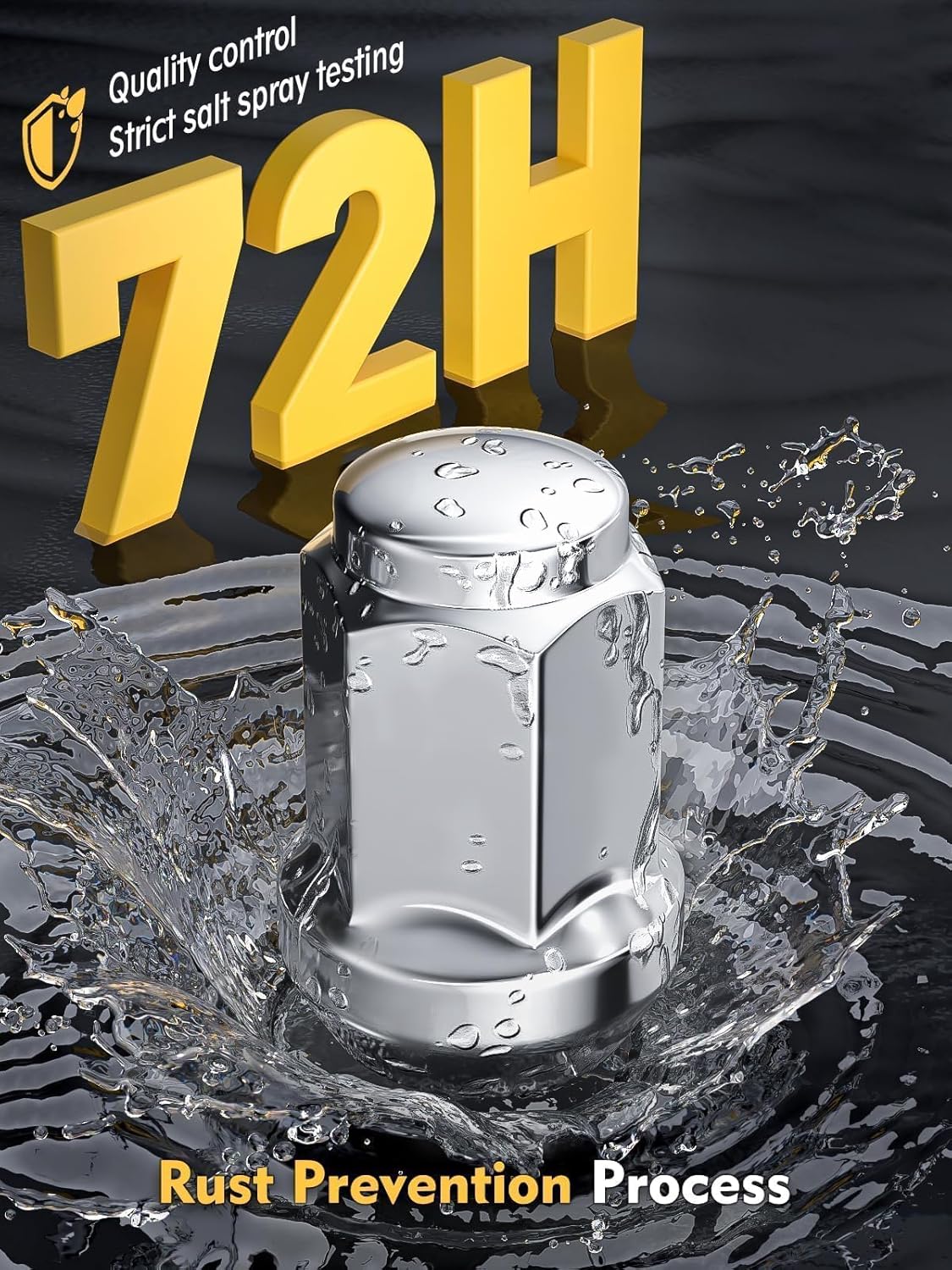 MIKKUPPA 24PCS M12x1.5 Lug Nuts - Replacement for 1995-2015 Toyota Tacoma 4WD, 2016-2021 Tacoma, 2000-2006 Tundra, 2007-2020 FJ Cruiser Aftermarket Wheel, Chrome Closed End Solid Tire Nuts