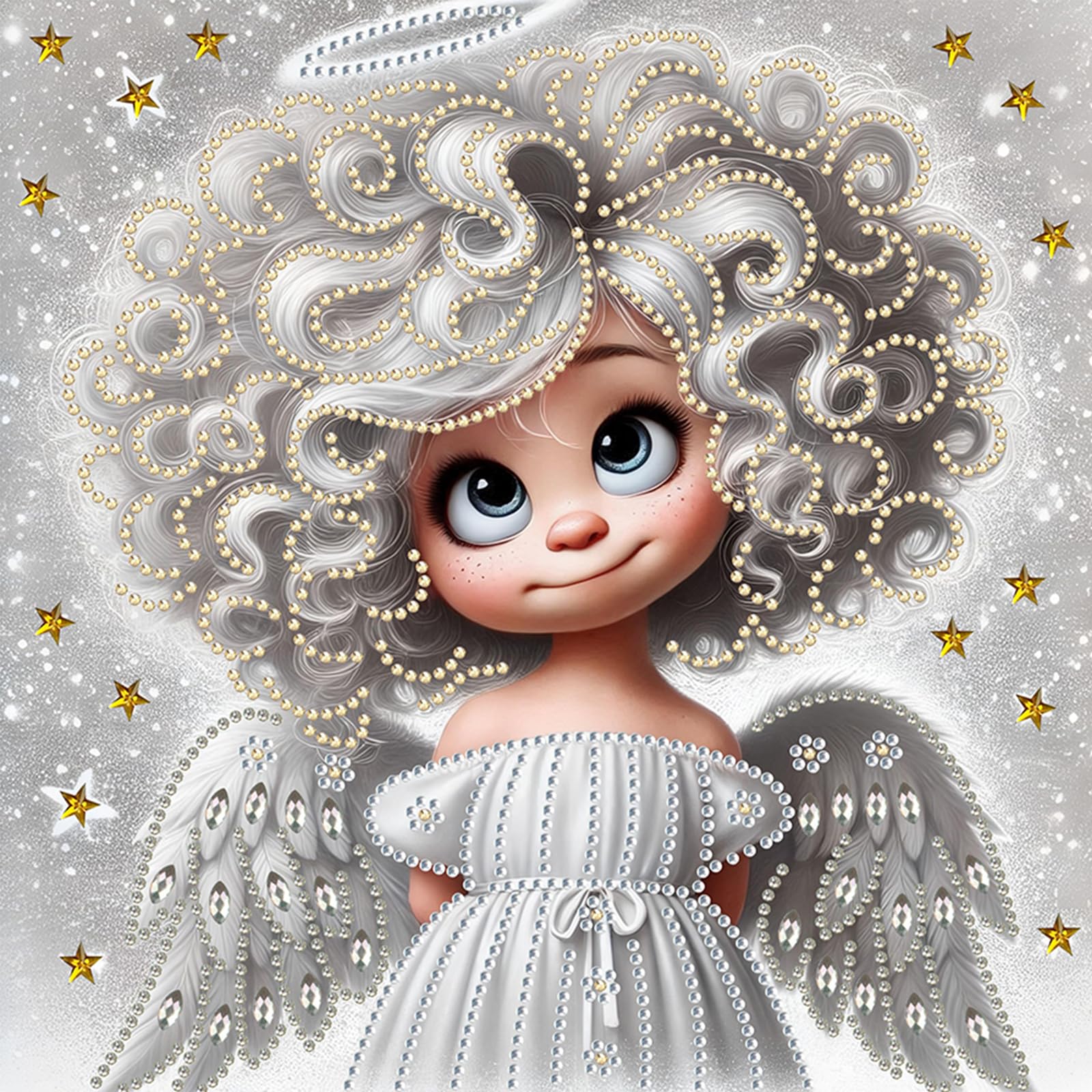5D Special Shape Diamond Art Painting Kits for Adults – Crystal Rhinestone DIY Craft, Diamond Mosaic Kit for Beginners, Wall Decor Gift 11.8x11.8 Inch(Wings Angel)