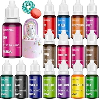 Food Coloring for Cake Decorating 16 Color Vibrant Icing Color, Food Grade Cake Color Assorted Liquid Food Dye for Baking ...