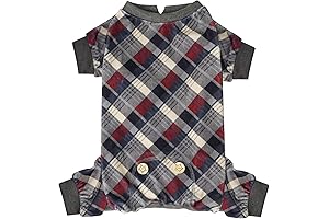KYEESE English Bulldog Pajamas: Plaid Comfort for Snuggly Nights