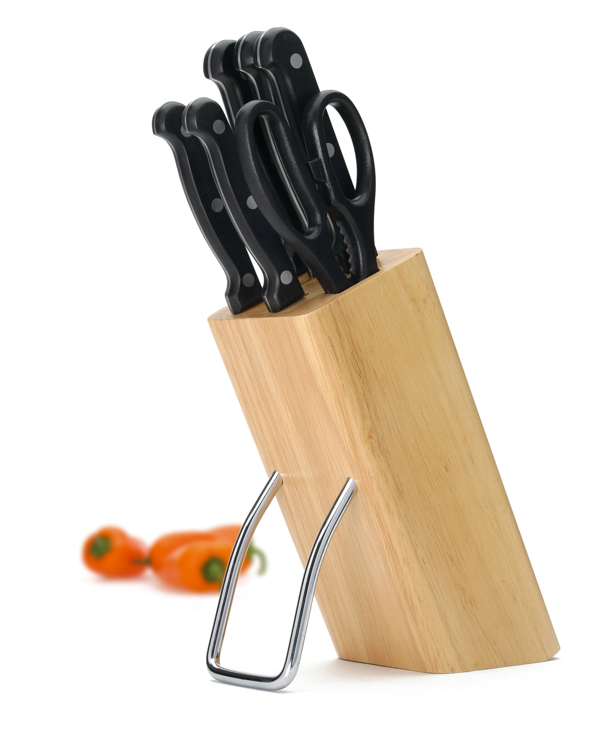 Kitchen Craft - Set de 6 Cuchillos con Soporte de Madera