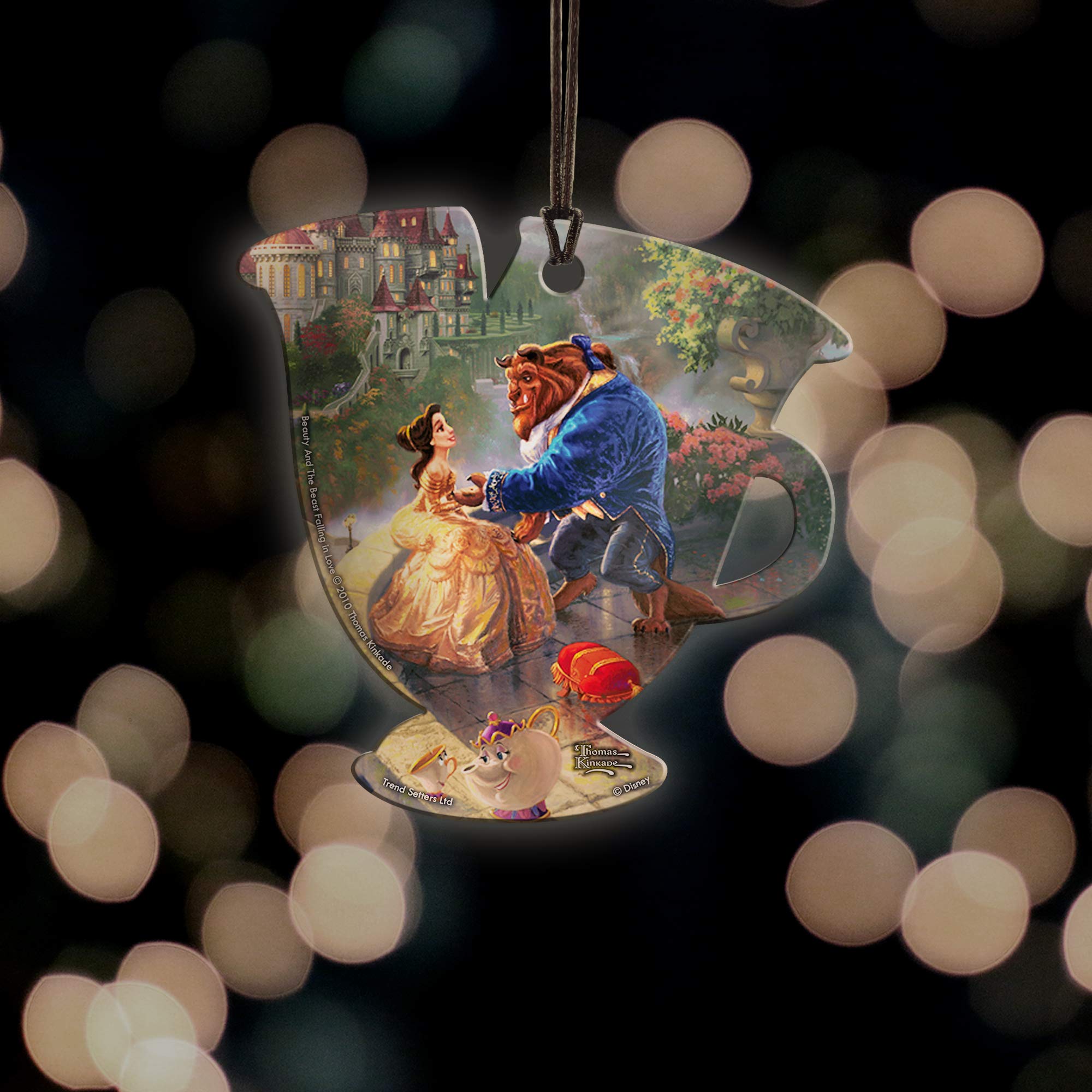 Amazon.com: Disney Thomas Kinkade Beauty Beast Chip Teacup Hanging