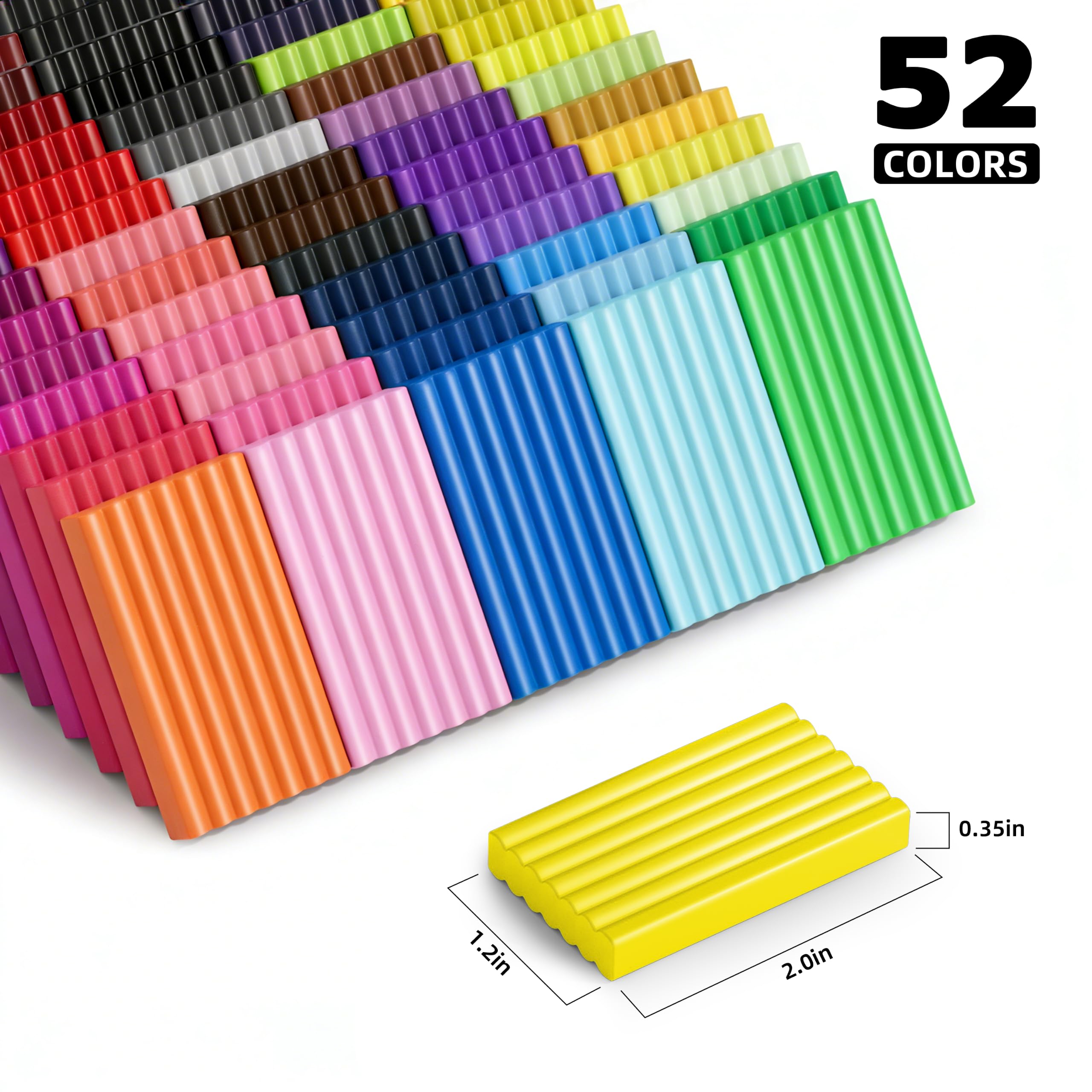Polymer Clay Kit - 52 Colors for Kids & Adults -2