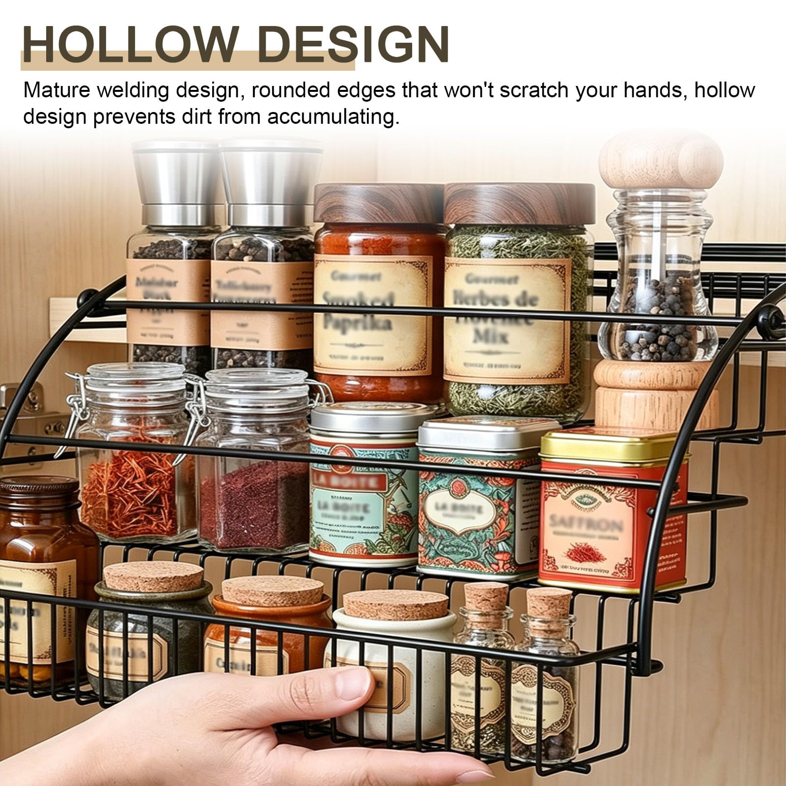 Ausziehbarer Schrank-Organizer, 3-stufig Ausziehbarer Gewürzregal für Küchenschrank für Hängeschrank, Multifunktionales Heben Pull-Down-Regal-Schrank-Organizer Platzsparend