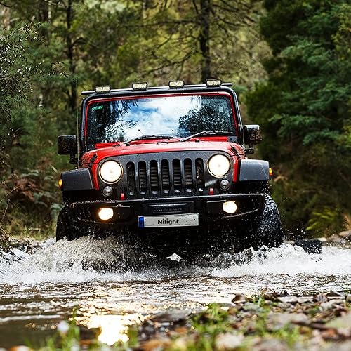 Miniatura 8 de Nilight 4 cápsulas LED de 6.5 pulgadas, 120 W, barra de luz triple fila, luz de conducción impermeable, luz de trabajo LED, todoterreno, camión,