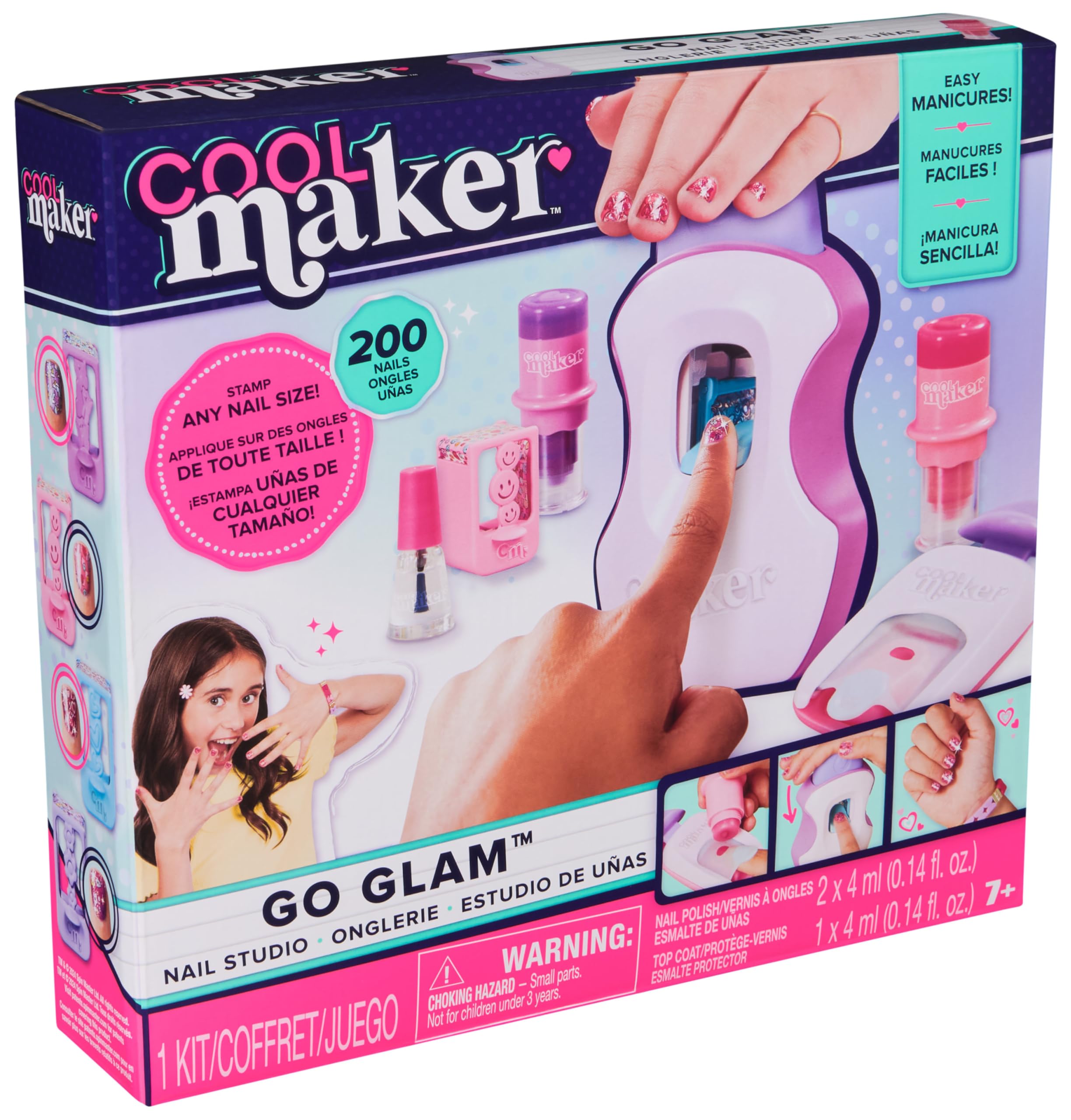 Cool MAKER Go Glam Nagelstudio - für stylische Nägel mit Motiven, ganz einfach lackieren und bedrucken, für Kinder ab 7 Jahren