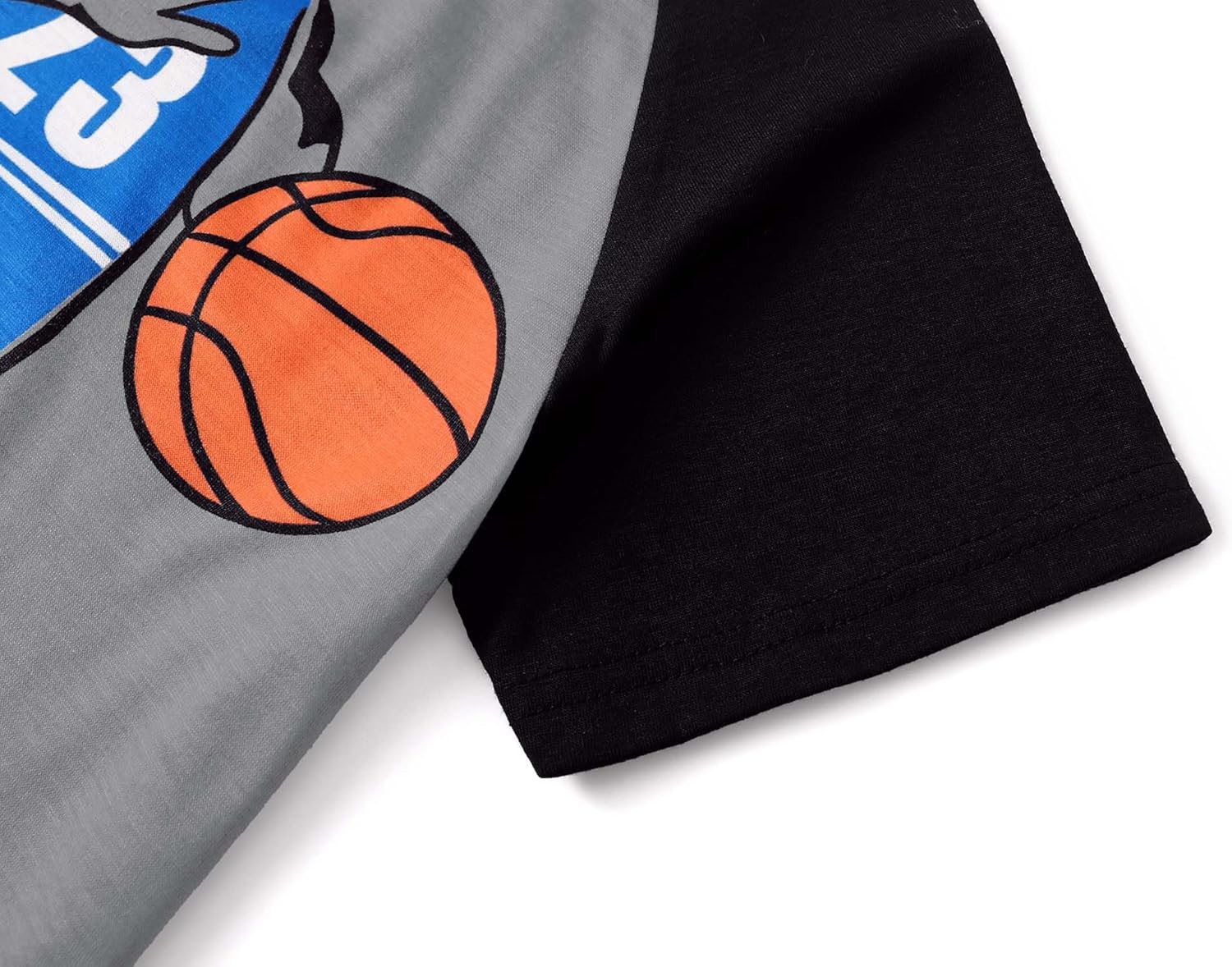 Beezizac Big Boys Pajamas Teal & Navy Face 2-Piece Fun Short Sleeve PJ Set Kid Cozy Sleepwear Children Size 6-18 - Image 4