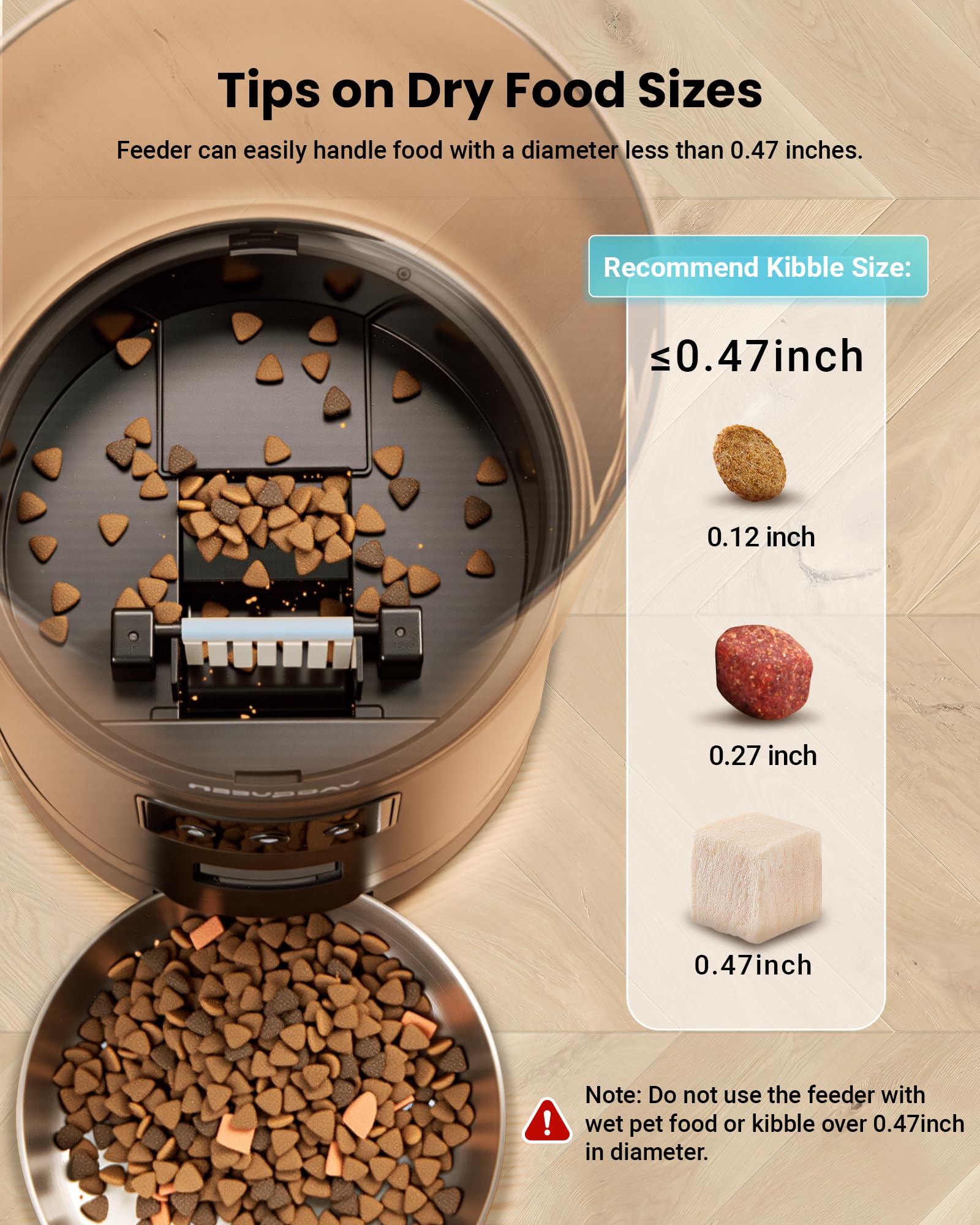 Automatic Cat Feeder for 3 Cats, 6L/25 Cup Cat Food Dispenser with Strong Anti-Jam System, Dual-Effect Desiccant, Smart WiFi App Control Pet Feeder, Automatic Dog Feeder for Cats and Small Dog