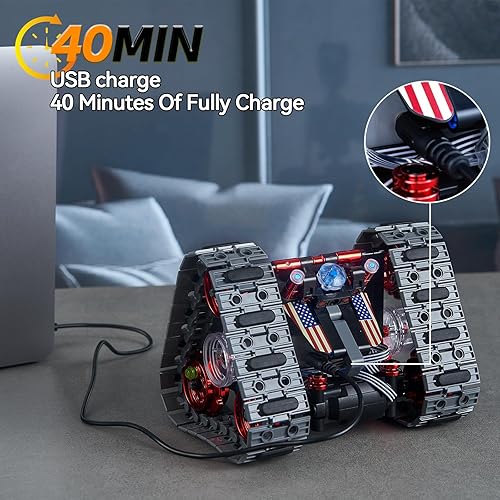 Miniatura 5 de JOJO&Peach STEM Robot Juguetes de construcción, control remoto y APP controlado 4 en 1, robot de pared, auto de acrobaciarobot triangular, proyectos