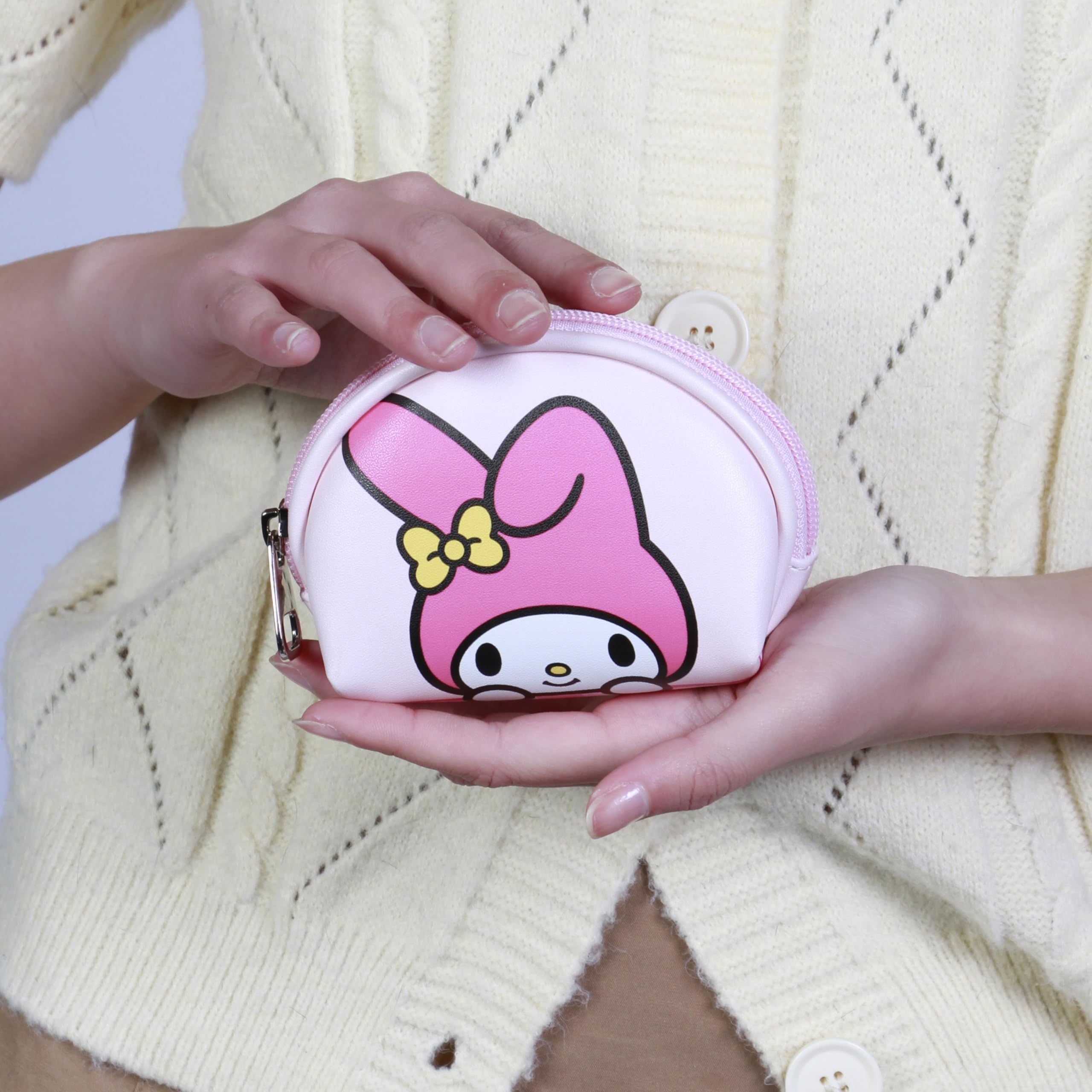 Sanrio My Melody Cute-Casual owalna portmonetka na monety, różowa, 12 x 9 cm, Pink My Melody, Jeden rozmiar, Zwykła owalna portmonetka