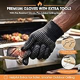 Yaskyly Rolling Grill Baskets for Outdoor Grill, 2PCS BBQ Grilling Basket, Flip Open Hexagon Design, Stainless Steel Grilling Accessories with Removable Wooden Handle for Meat Fish Vegetable Seafood - 6
