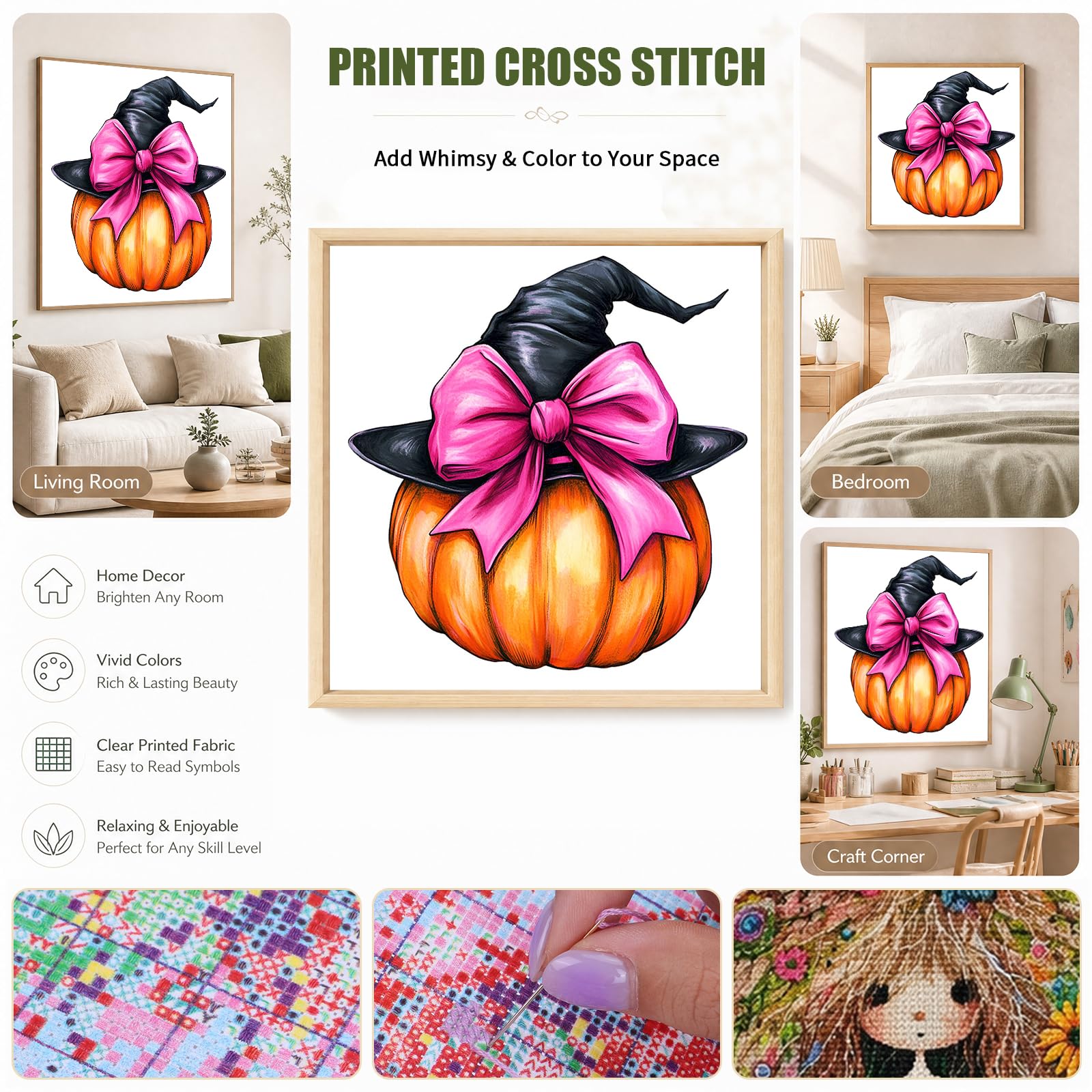 Zestaw do haftu krzyżykowego Bow Pumpkin Butterfly 11CT