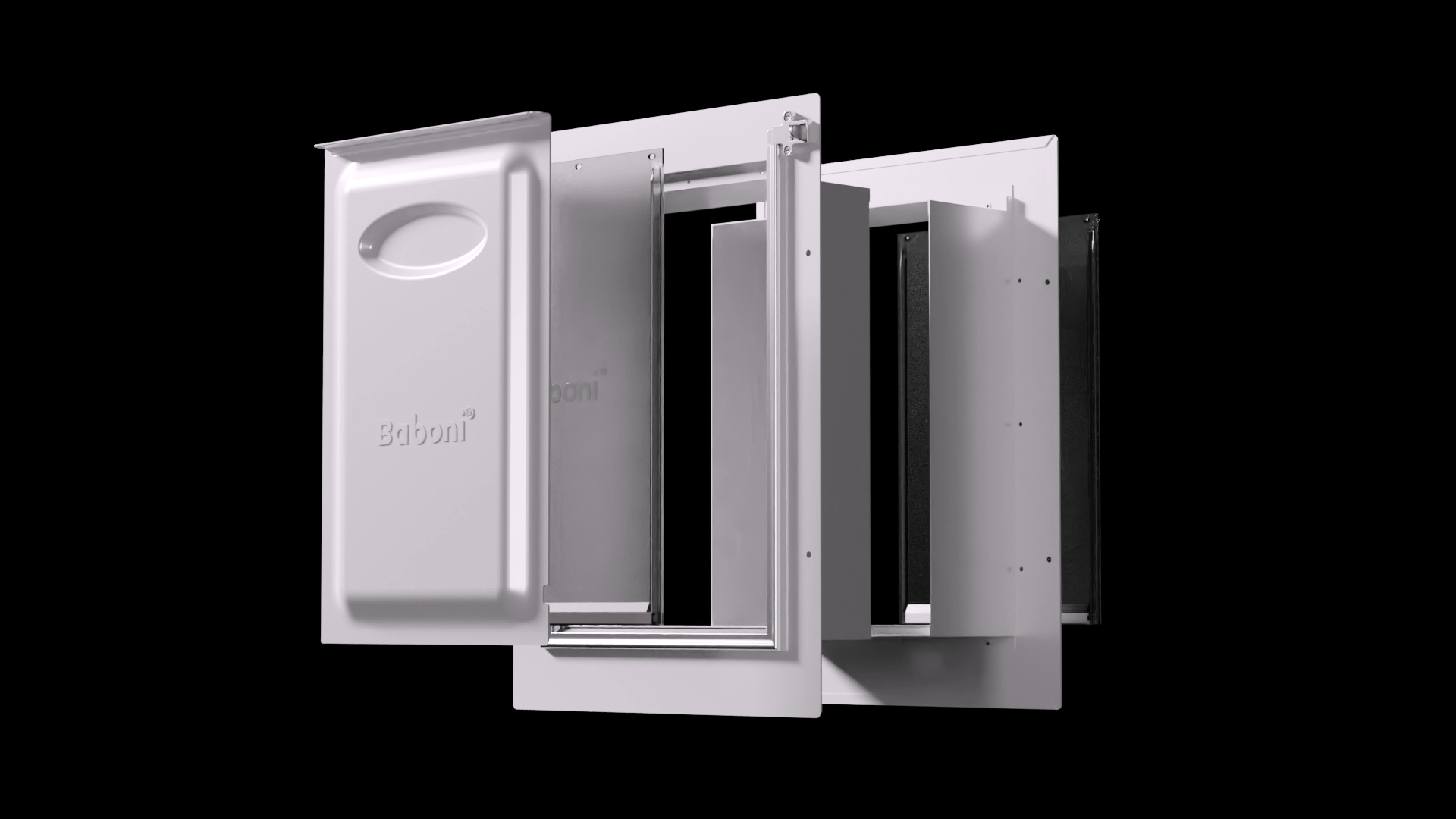 Baboni Pet Door for Wall, Steel Frame and Telescoping Tunnel, Aluminum Lock, Double Flap Dog Door and Cat Door, Strong… - Image 8