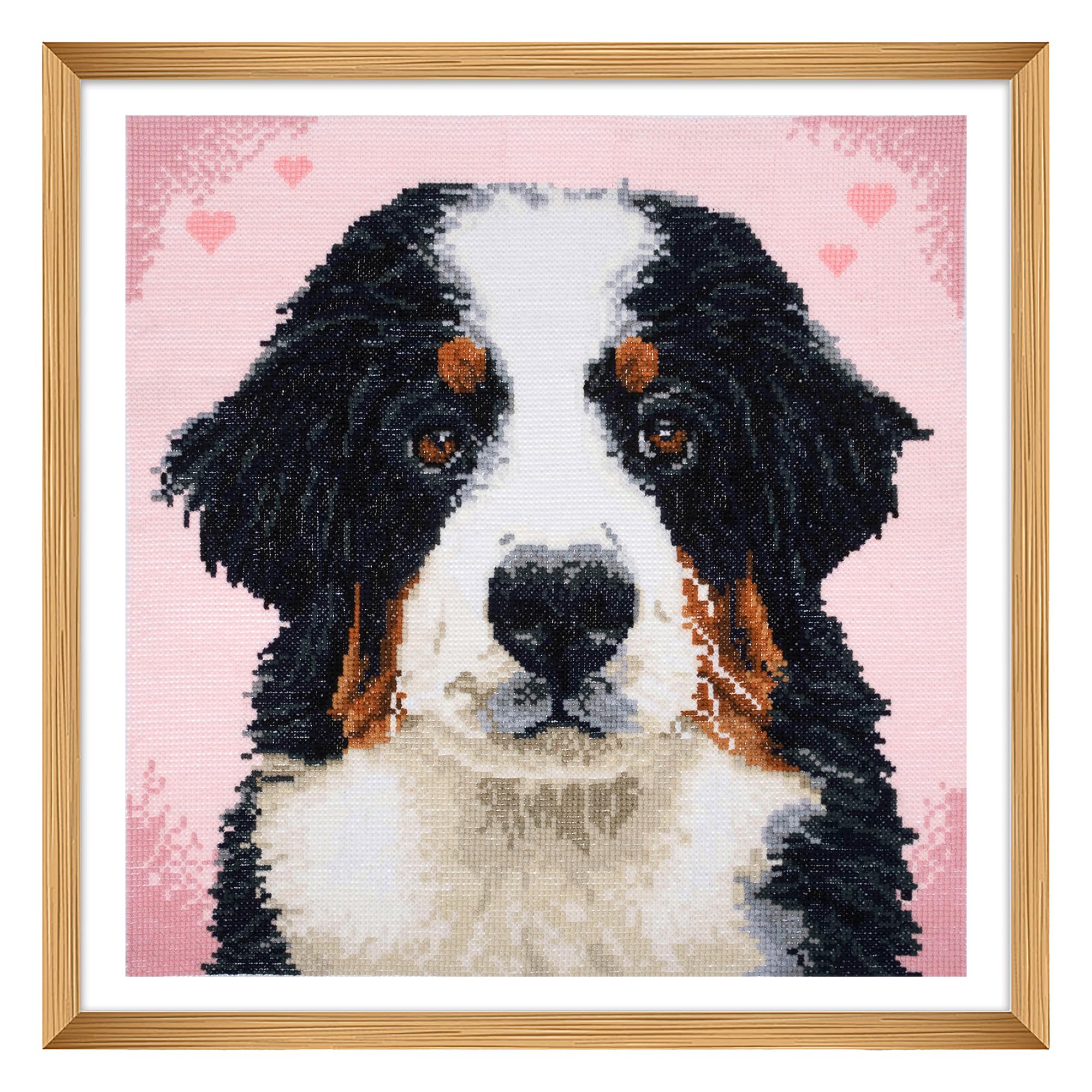 Trimits Large Cross Stitch Kits - Counted Embroidery Needlework for Adults Beginners Kids, Christmas Gifts Wall Art (Frame Not Included), 11 Count, Woof
