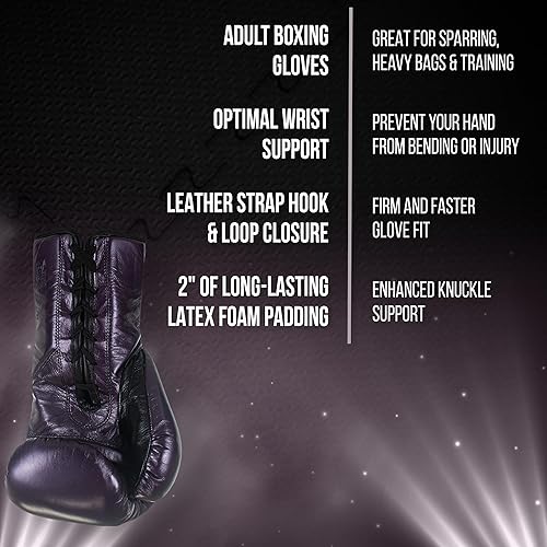 Miniatura 6 de CLETO REYES Guantes de boxeo de competición profesional para hombres y mujeres, cuero y crin de caballo, MMA, Kickboxing, Muay Thai