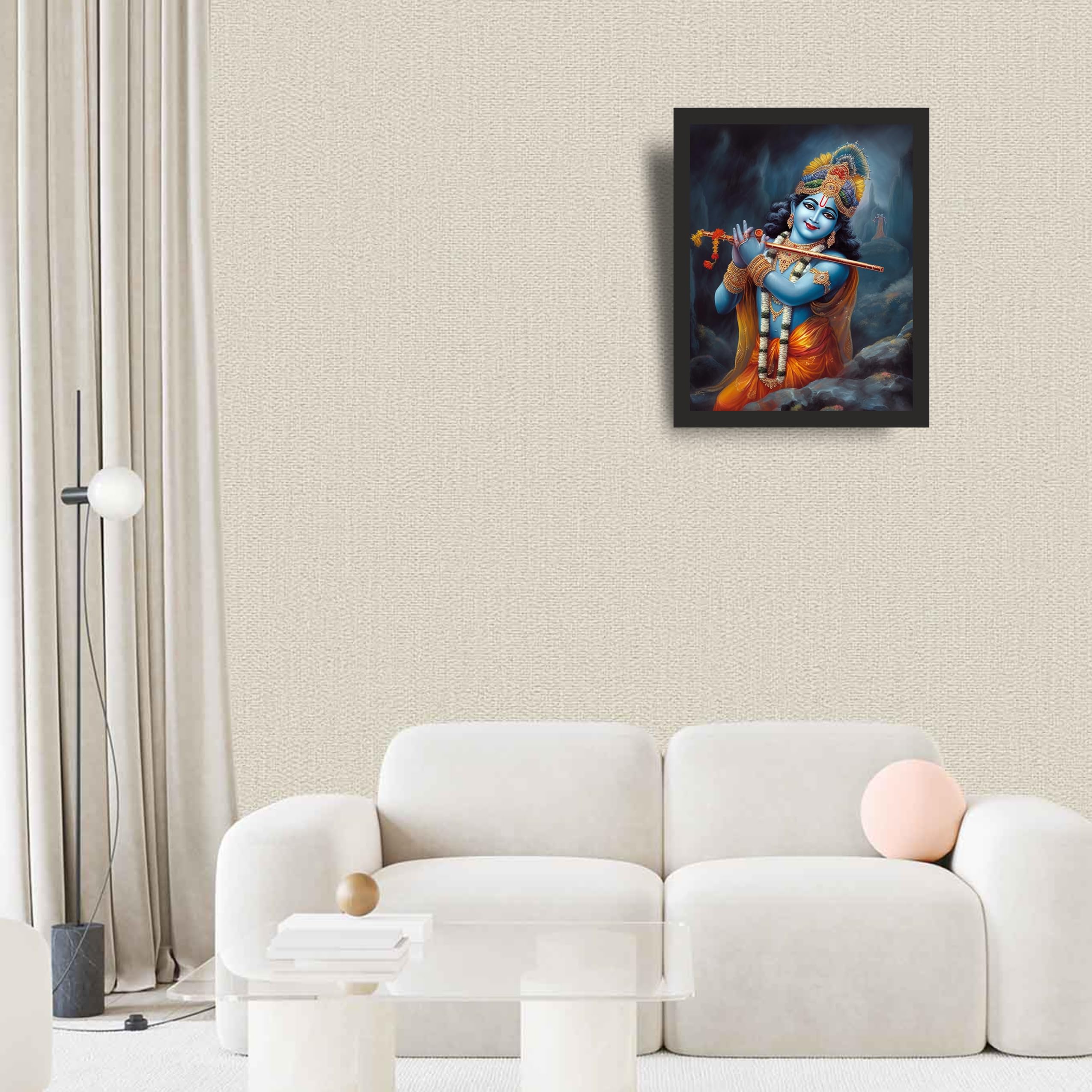 Vibrant Krishna Flute Art - 8x10 – view 2