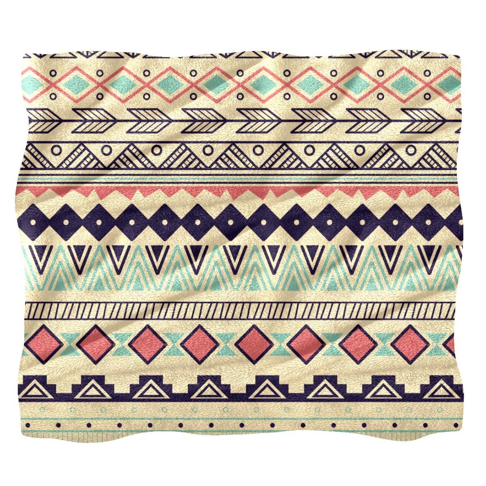 Couverture polaire douce lit plaid indien bohème jeté de canapé