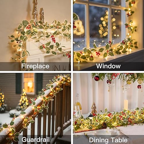 Miniatura 2 de suddus Vid de acebo de 40 LED con luces de hadas