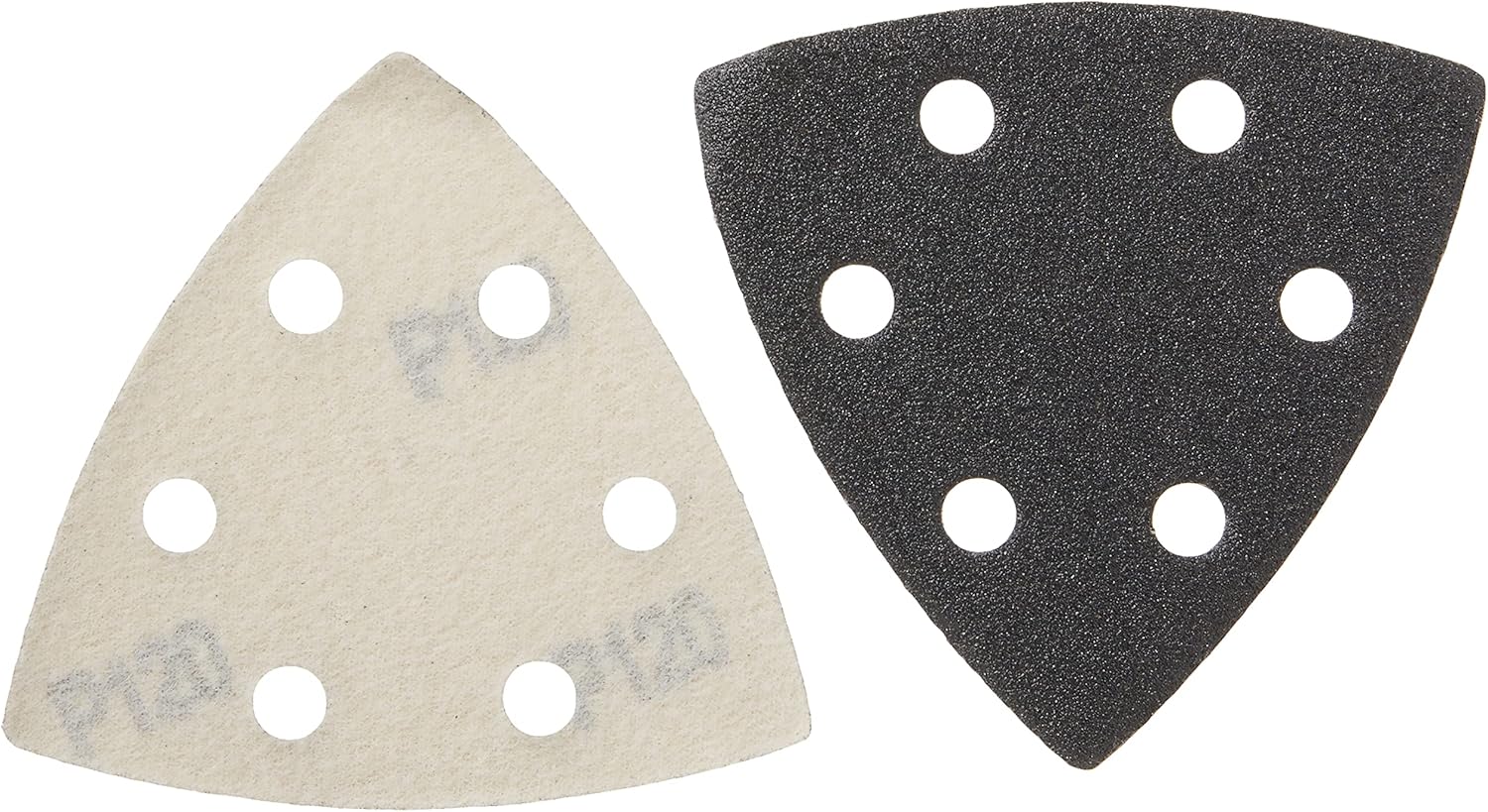 DEWALT DWASPTRI12 Hook and Loop Triangle 120 Grit Sandpaper, 12-Pack, Black