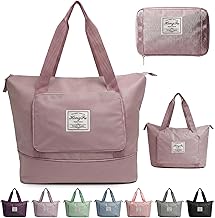 41 Litre Expandable Nylon Travel Bags for Women/Duffle Bags for Women Luggage/Foldable Vanity Travelling Handbags/Waterproof Hand Bag for Ladies Personal Items (New Purple)