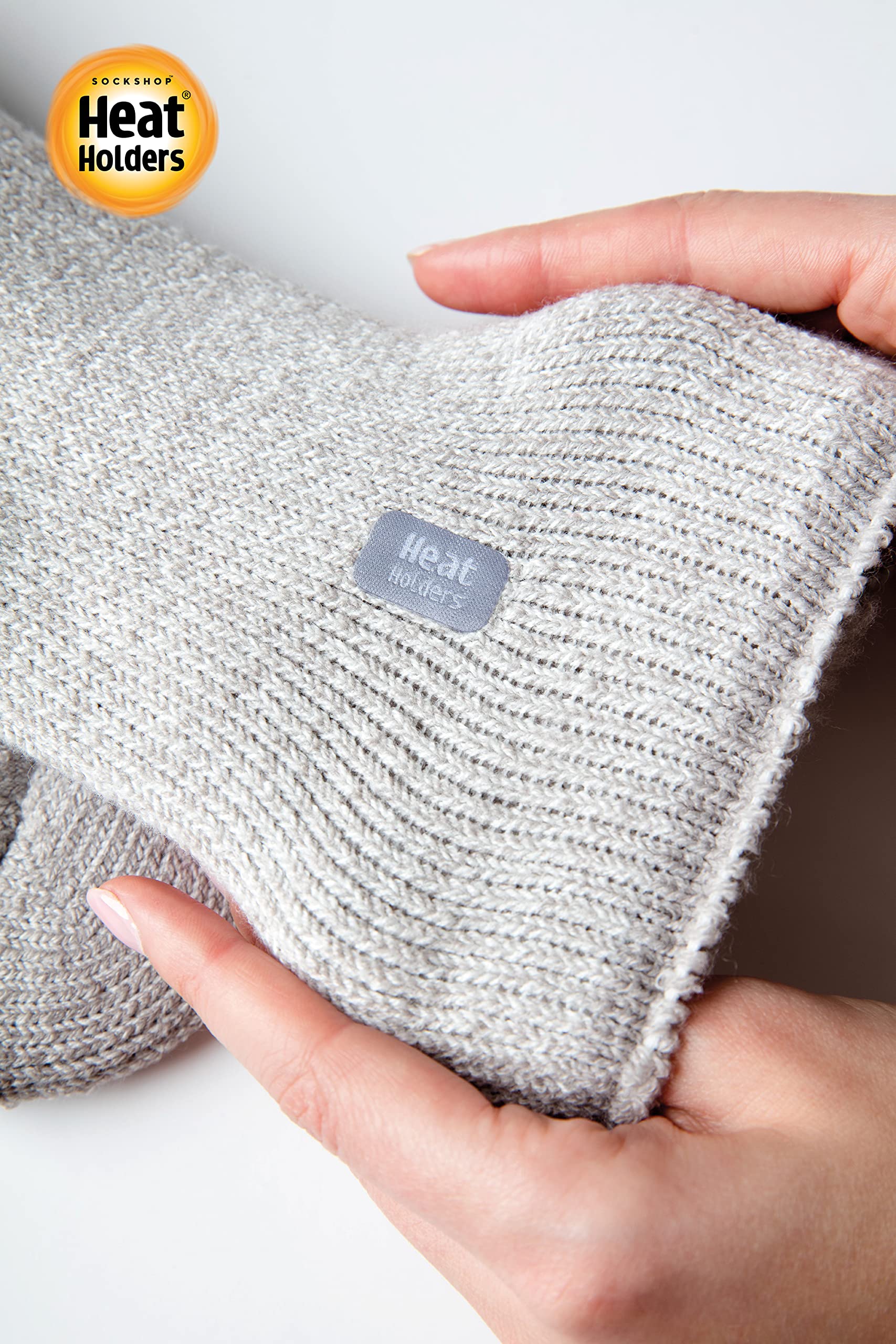 HEAT HOLDERS Chaussettes thermiques d'hiver extrêmement chaudes et antidérapantes avec ABS
