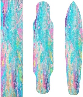 Watercolor Paint Skateboard Grip Tape,No Bubble & Slip Longboard Grip Tape and Scooter Griptape Sheet Sticker Deck Sandpaper for Rollerboard,33x9In