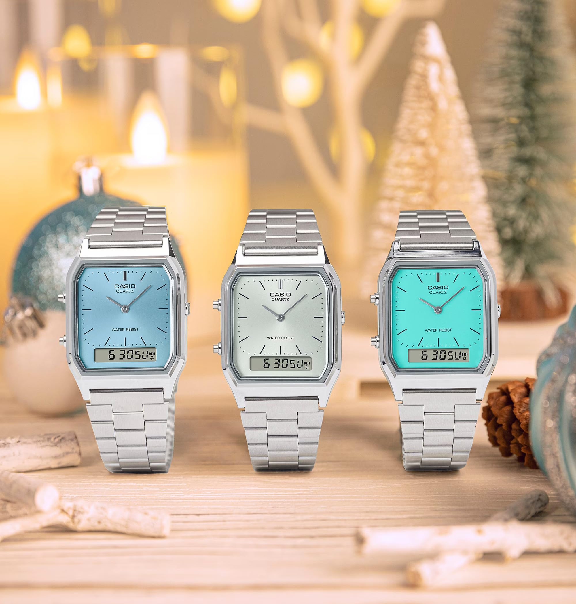 Casio Vintage Watch AQ-230A-2A1MQYES Damski zegarek ze stali nierdzewnej