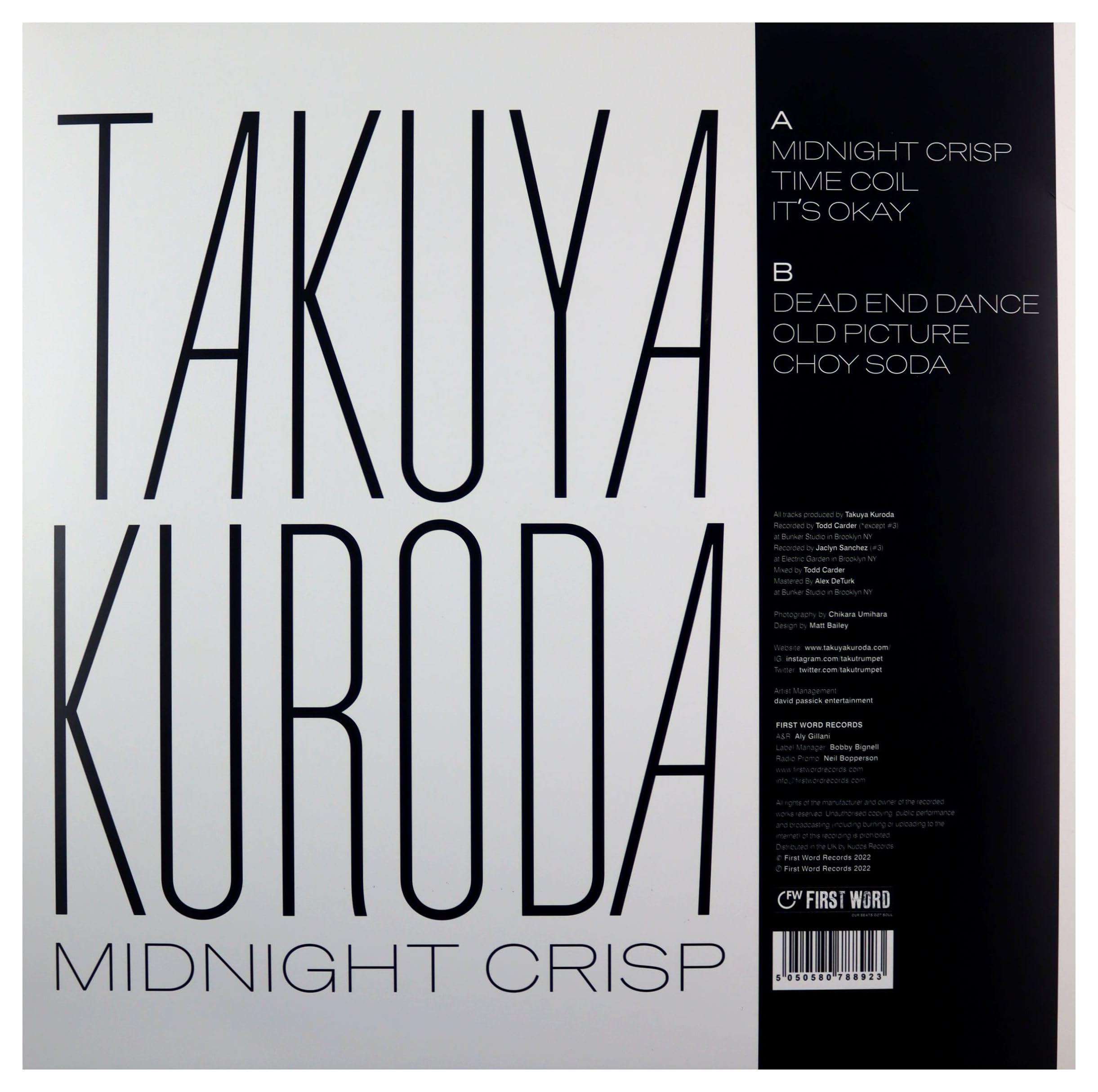 Takuya Kuroda Midnight Crisp LP New 5050580788923