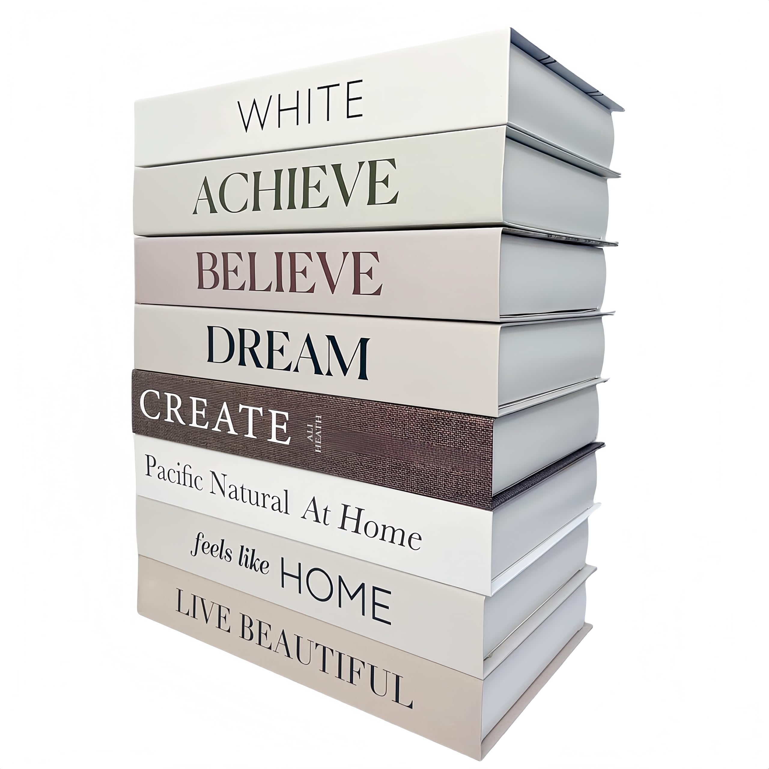 Confezione da 8 libri decorativi, Ediactcyl decorativi, libri finti per la decorazione della casa con copertina rigida, impilabili di libri finti per libreria, decorazione della stanza (M63)