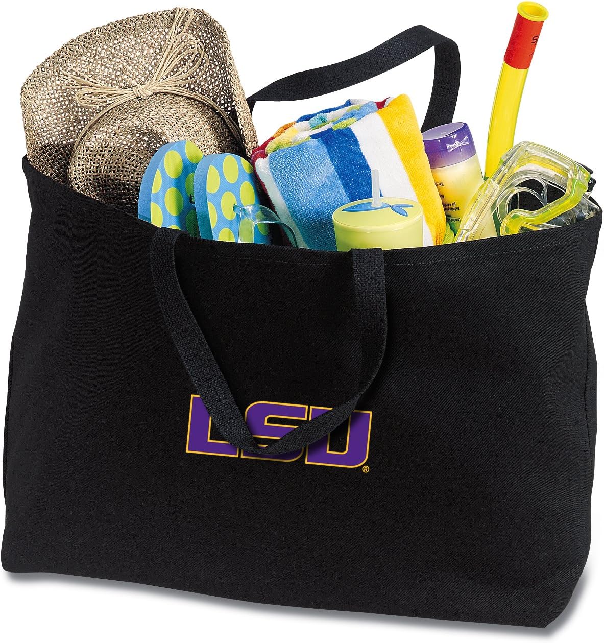 Broad Bay JUMBO LSU Tote Bag or Large Canvas LSU Tigers Shopping Bag