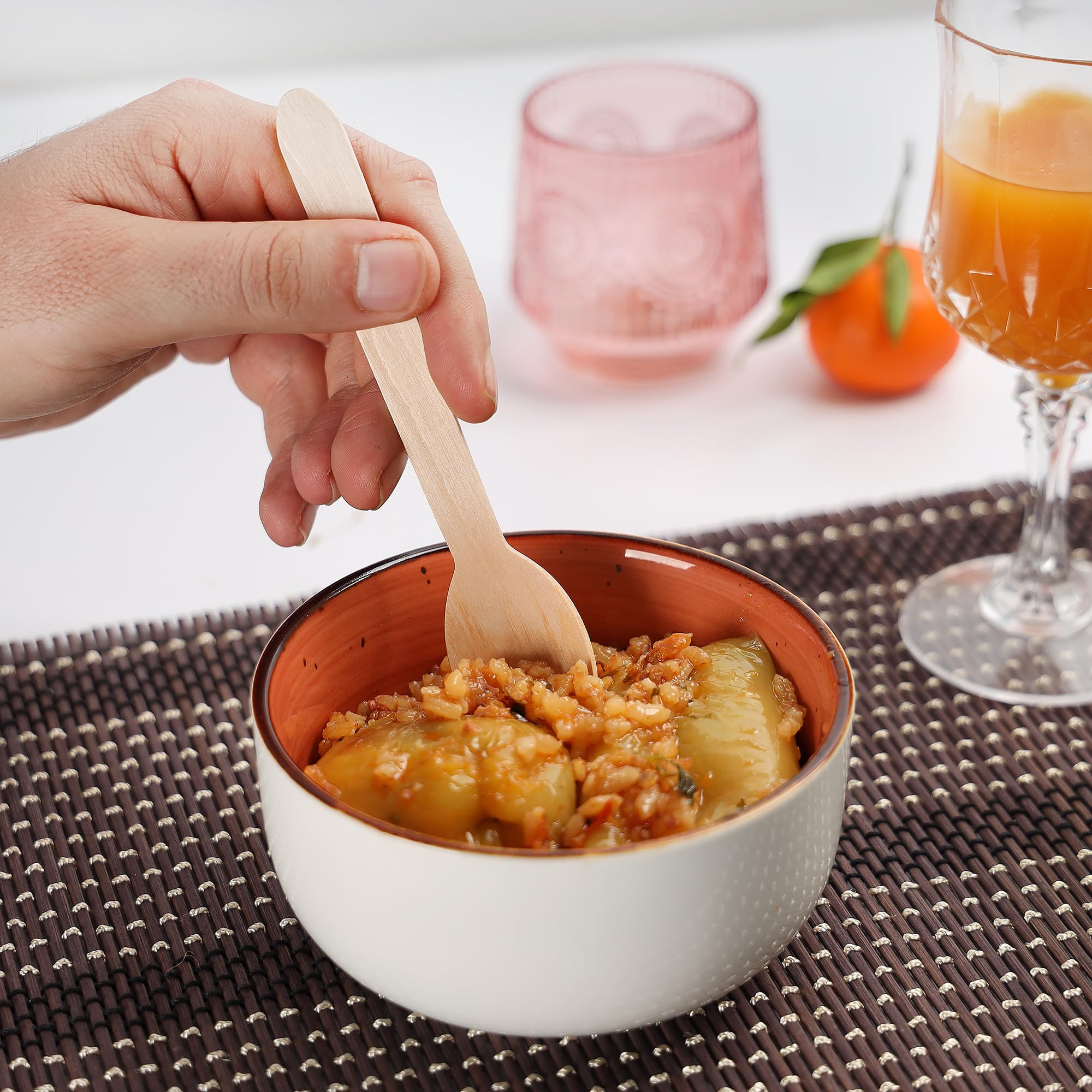 Compostable Cutlery Set - 300 Piece Wooden Utensils -5