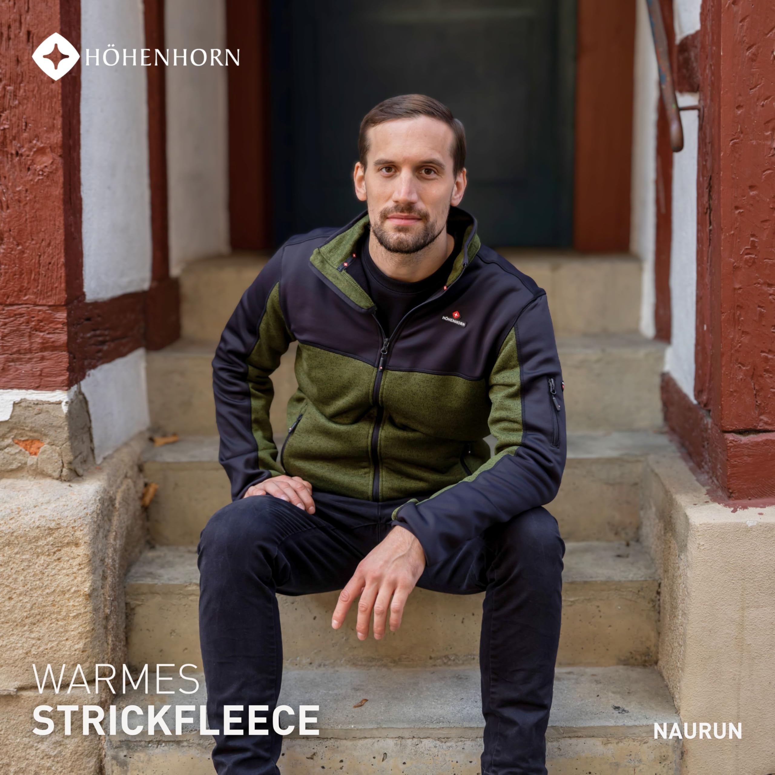 Höhenhorn Naurun Veste polaire hybride en tricot softshell pour homme