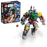 Star Wars Boba Fett Mech Buildable Star Wars Action Figure, Posable Mech Inspired by The Iconic Star Wars Bounty Hunter, Features a Buildable Shield, Stud Blaster and Jetpack, 75369